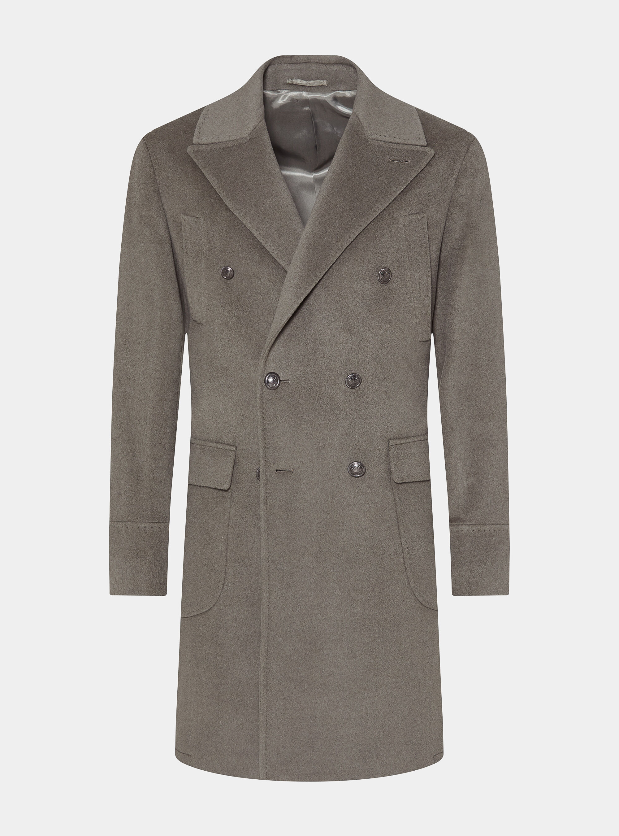 Cashmere wool double-breasted coat