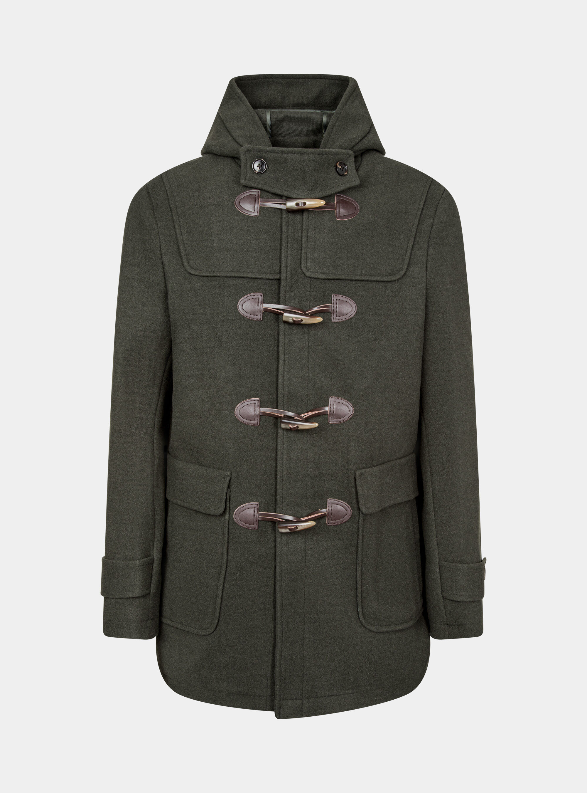 Hooded montgomery in wool blend
