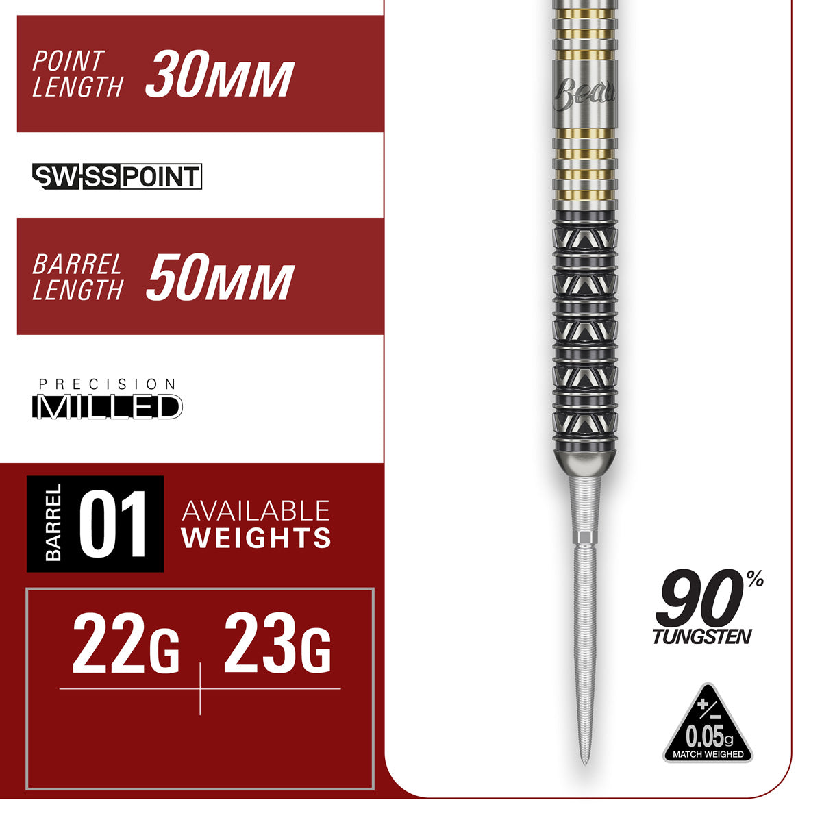 Target Japan Beau Greaves Japan Edition 90% Tungsten SP Steel Tip