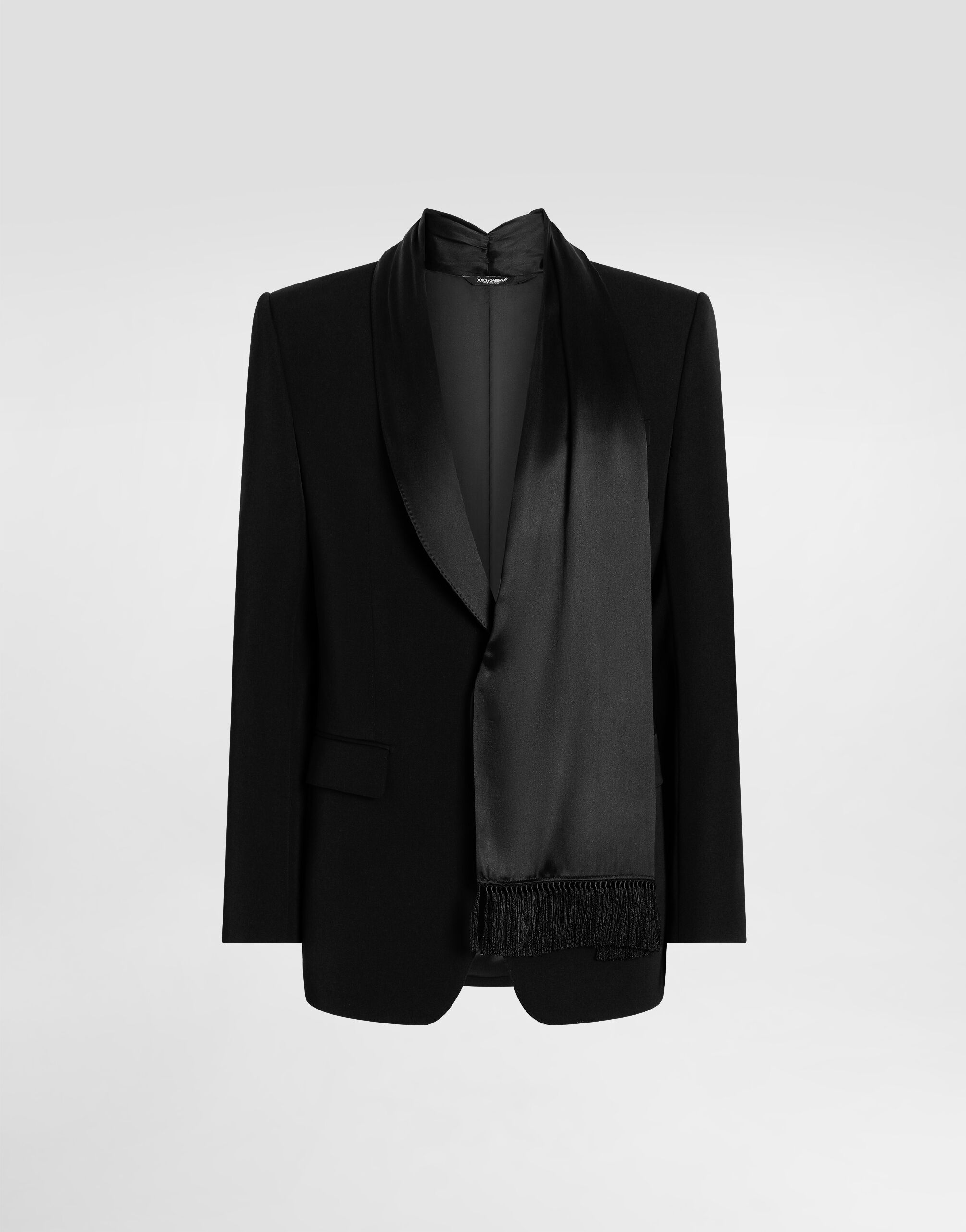 Blackのメンズ ウール ギャバジン シングルブレスト ジャケット