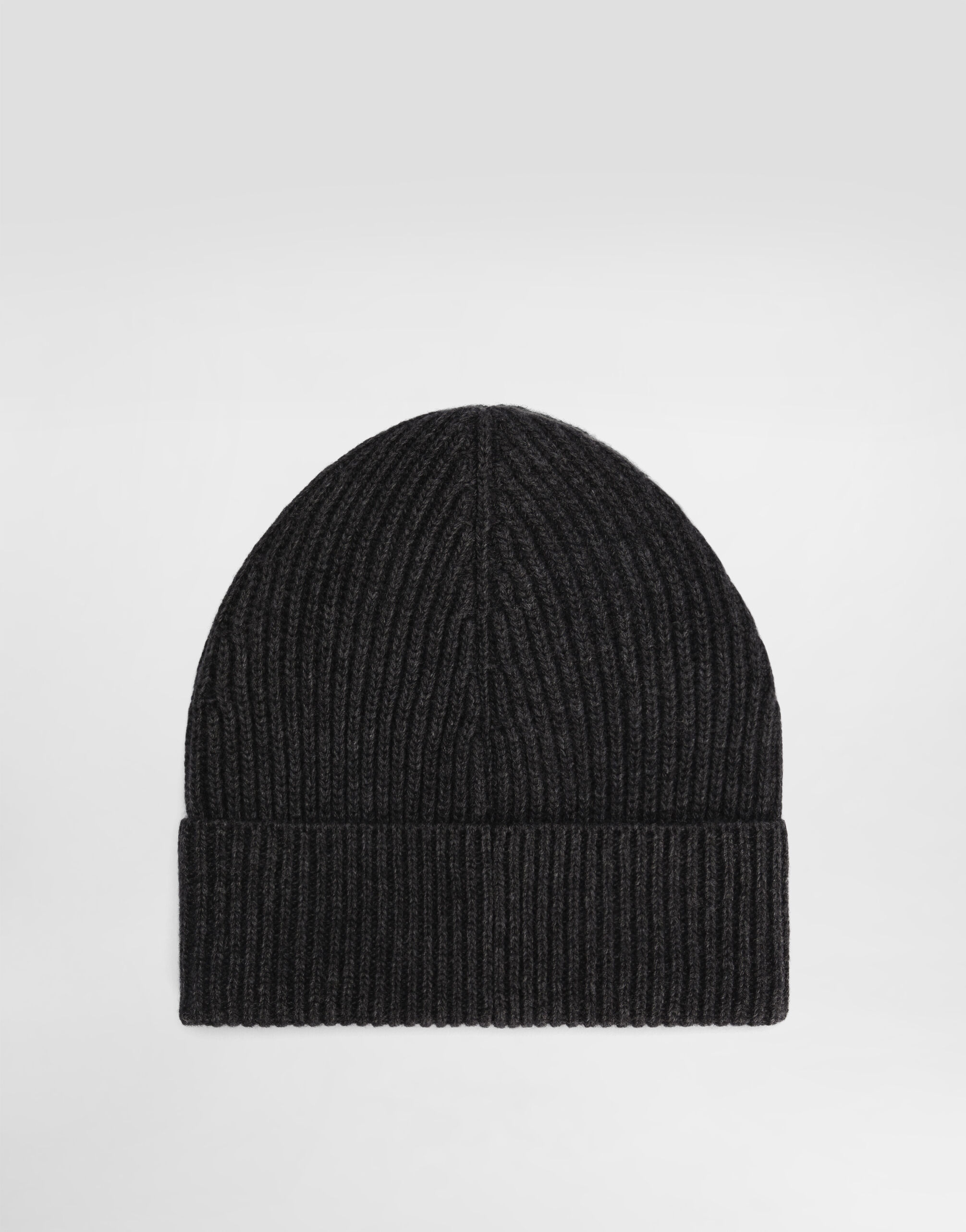Cashmere and wool hat with branded tag in Grey for Men