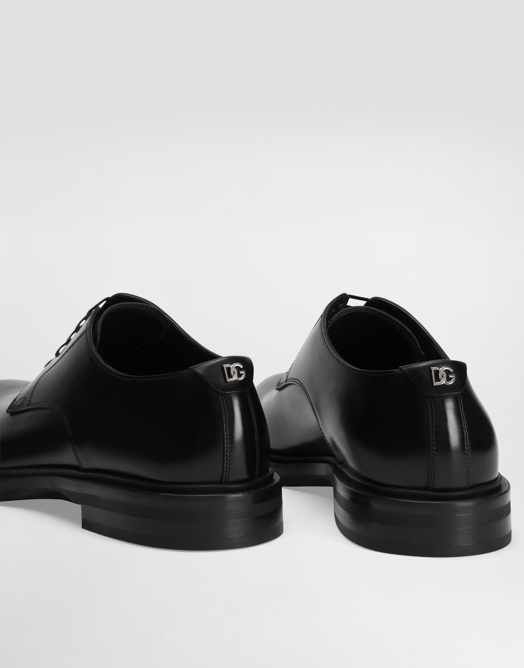 Brushed calfskin Derby shoes in Black for Men | Dolce&Gabbana® US