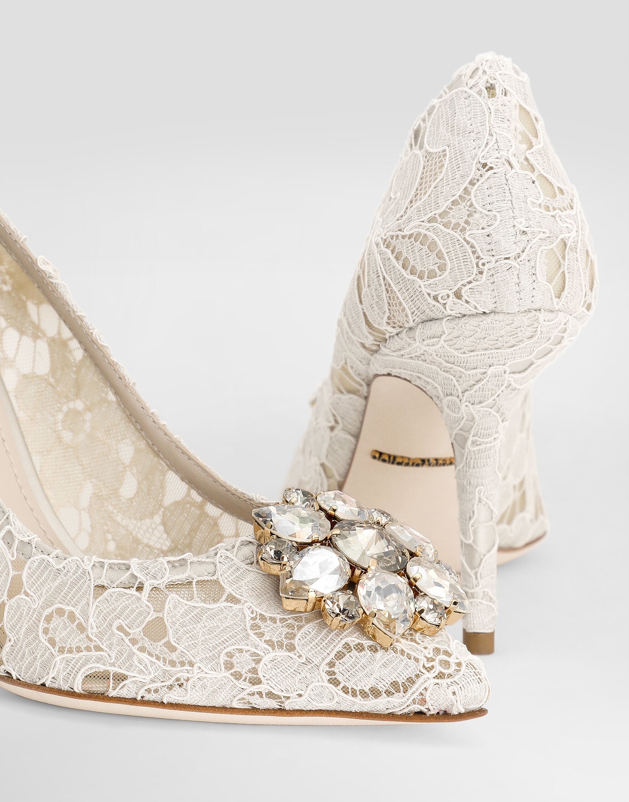 Pump In Taormina Lace With Crystals - Women | Dolce&Gabbana