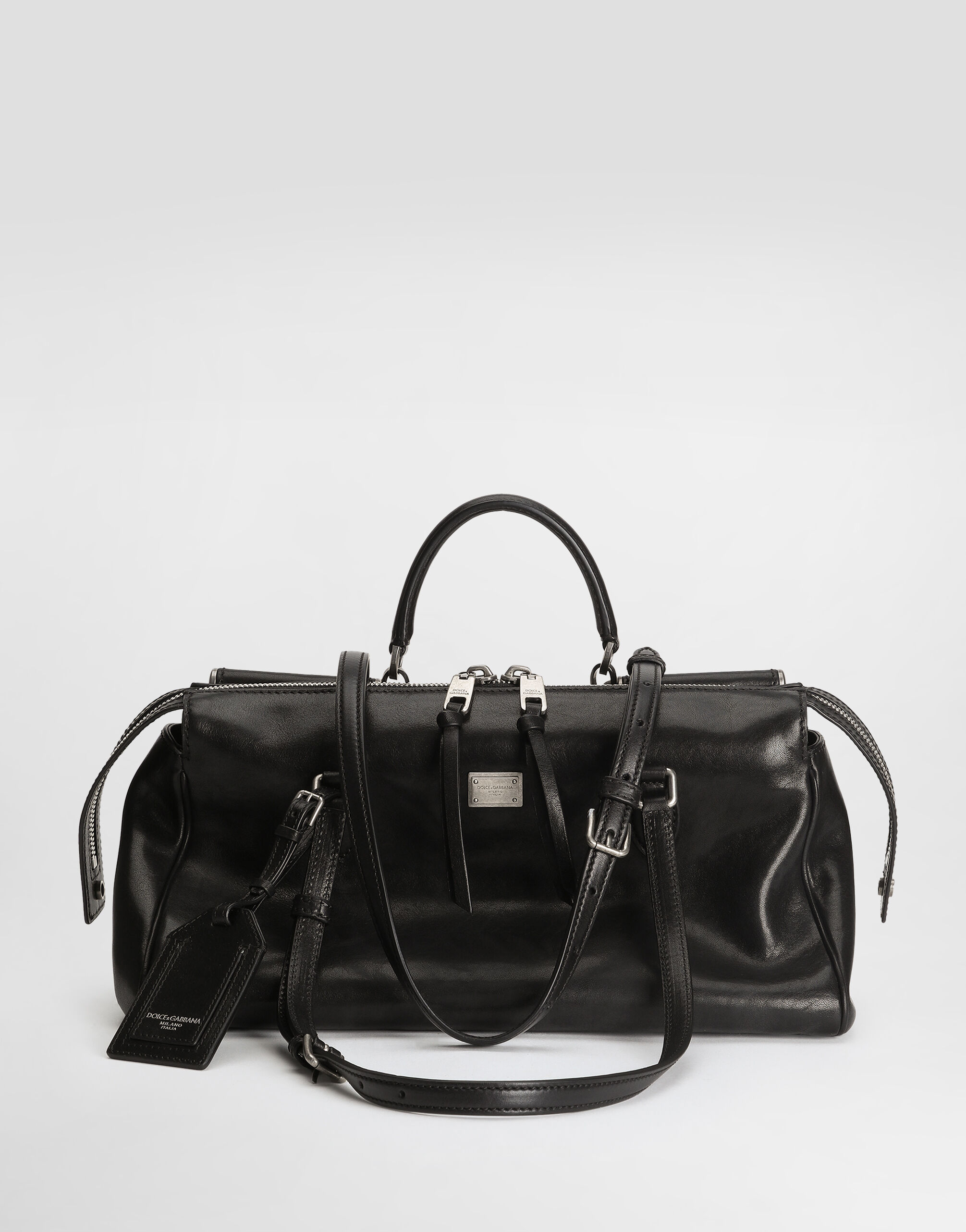 Medium Vittoria calfskin bag in Black for Women | Dolce&Gabbana® US