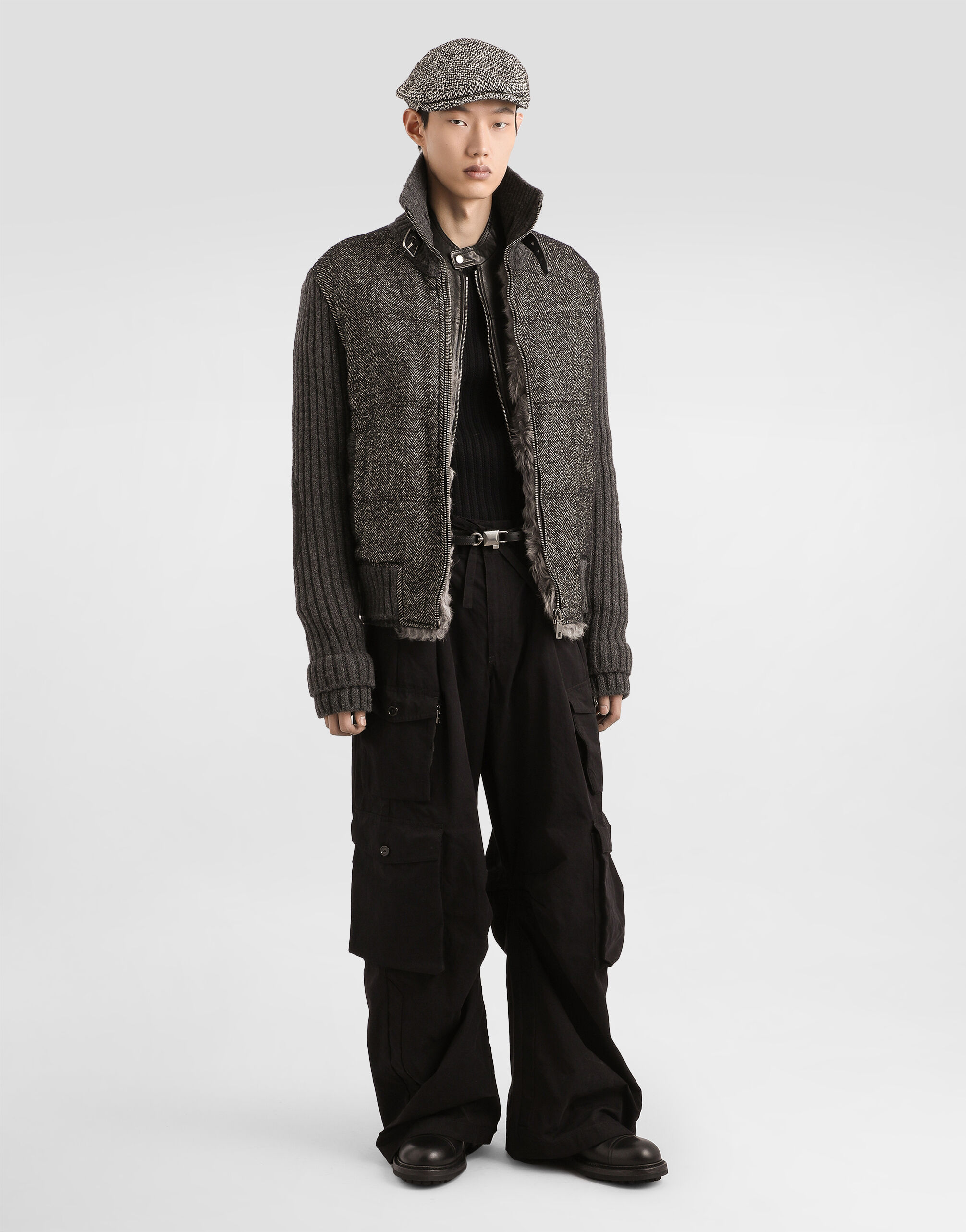Blackのメンズ レザー ジャケット | Dolce&Gabbana®