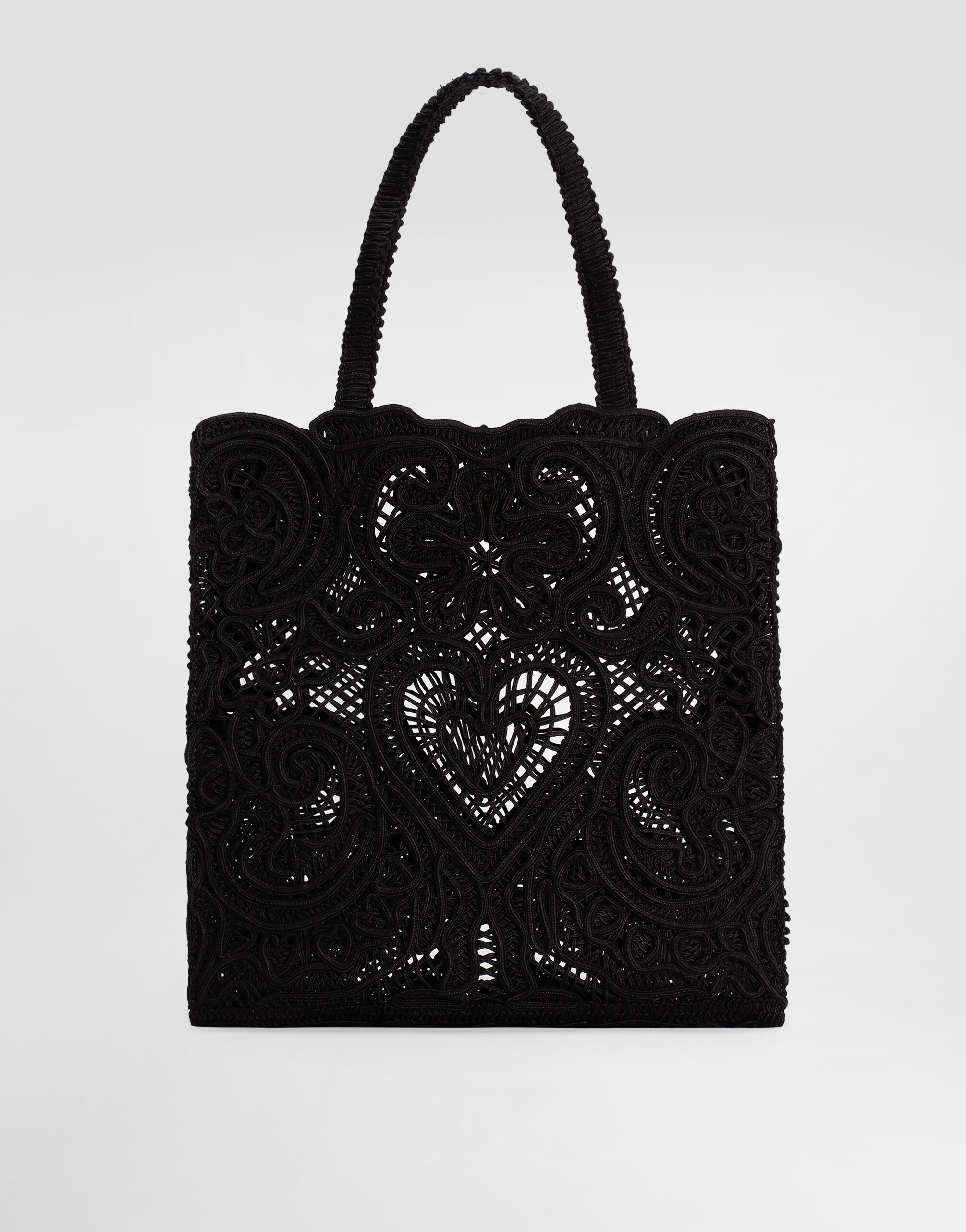 Medium cordonetto lace Beatrice shopper in Black for Women