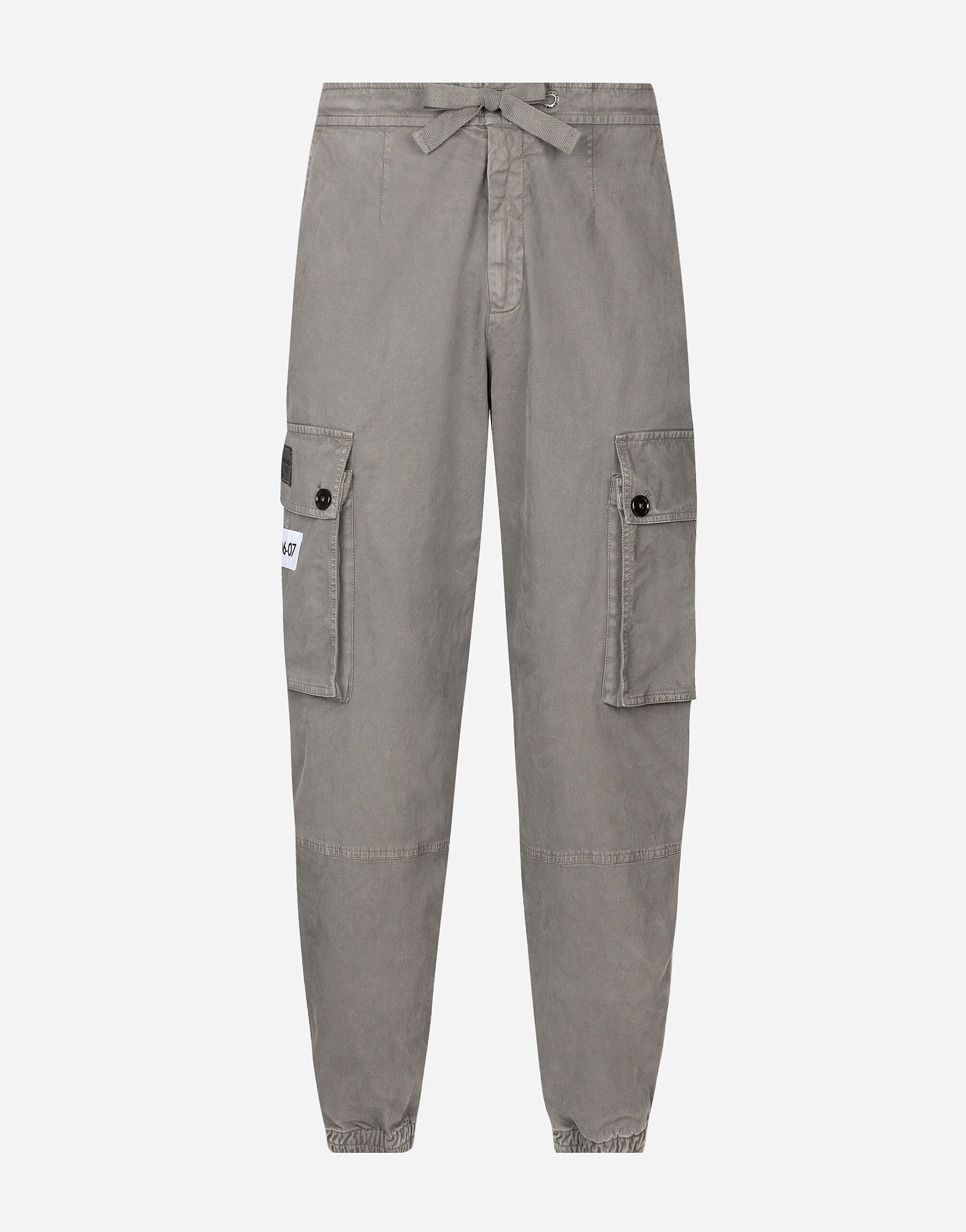 Cotton cargo pants in Grey for Men | Dolce&Gabbana® US