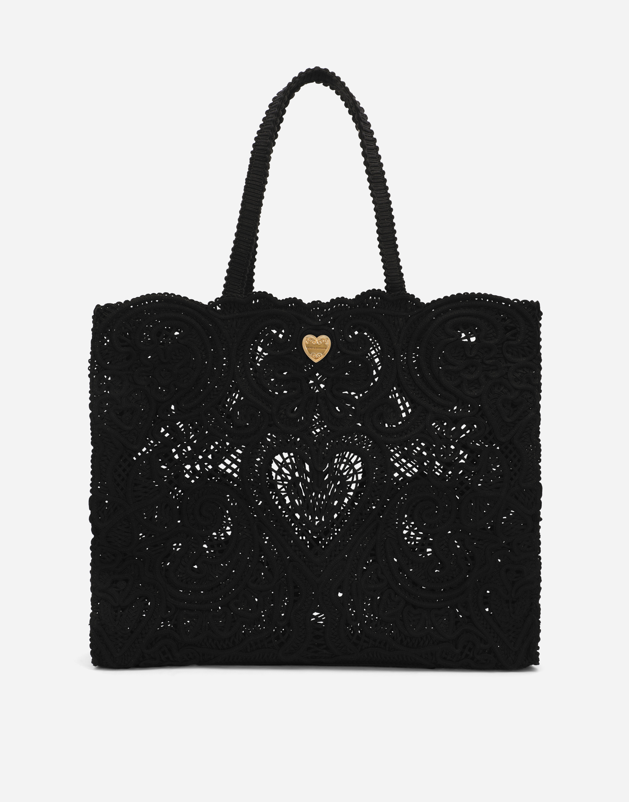 Large cordonetto lace bag in Black for Women | Dolce&Gabbana® US