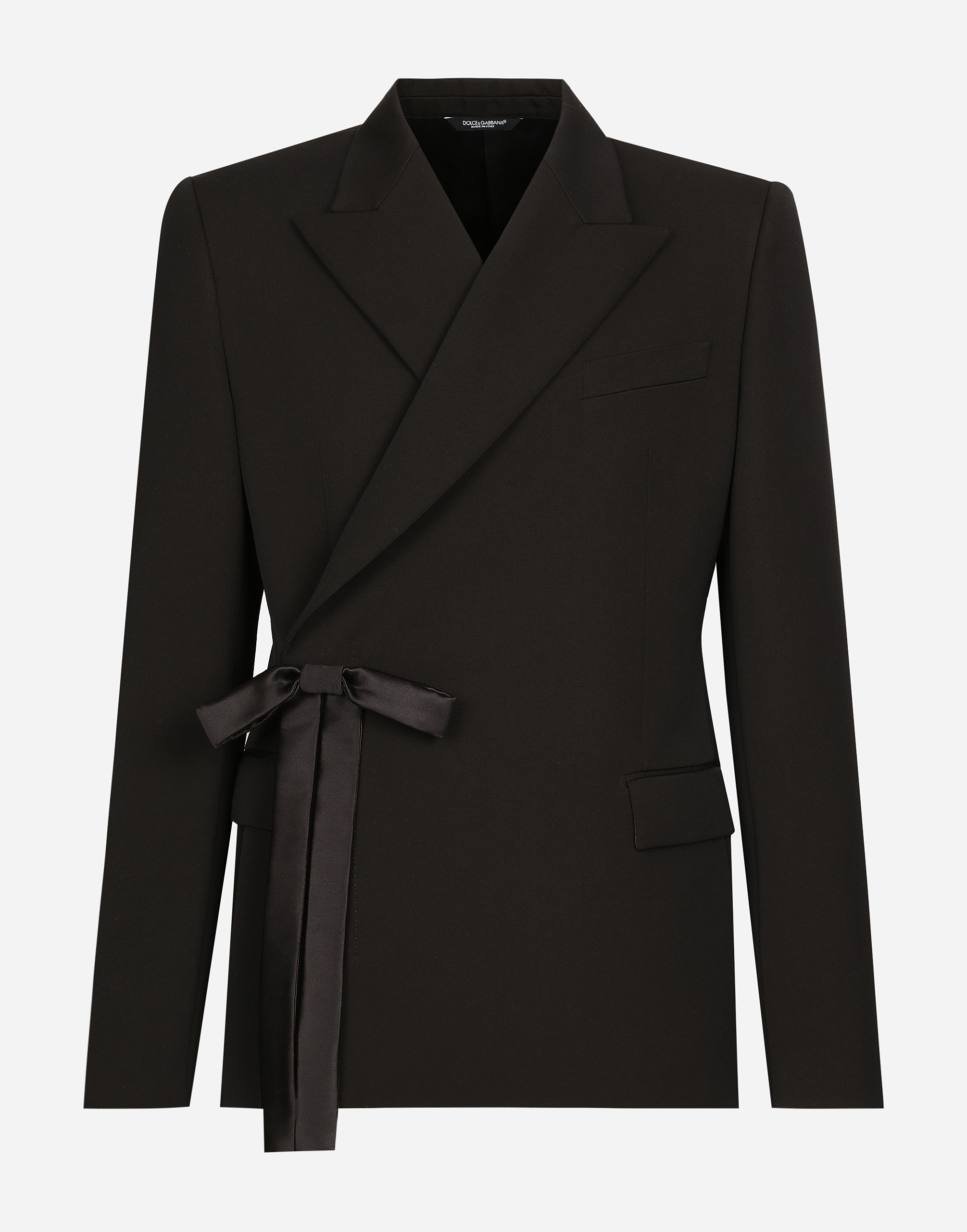Double-breasted wool jacket in Black for Men | Dolce&Gabbana® US