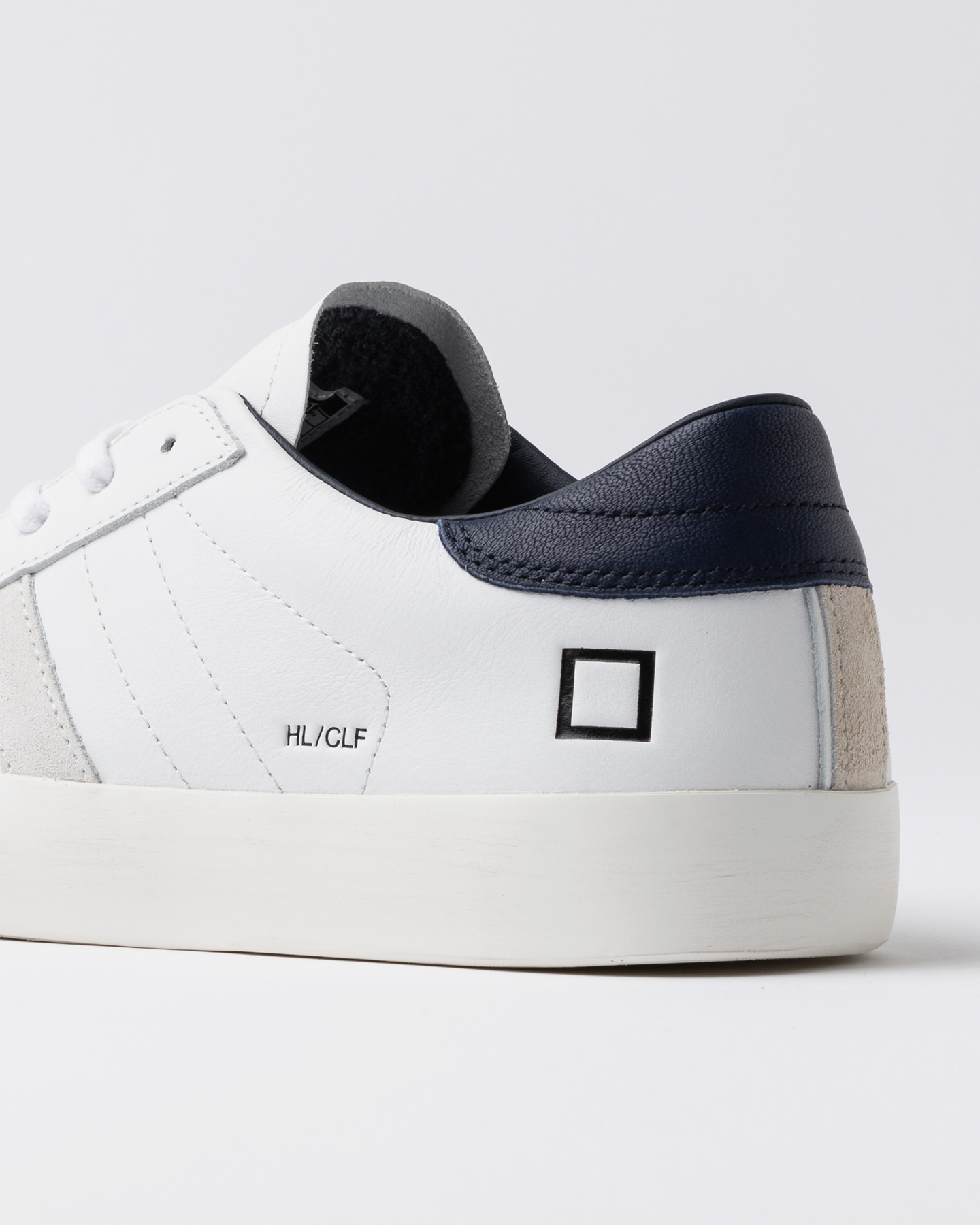 D.A.T.E. Sneakers HILL LOW CALF WHITE-BLUE | Date shoes