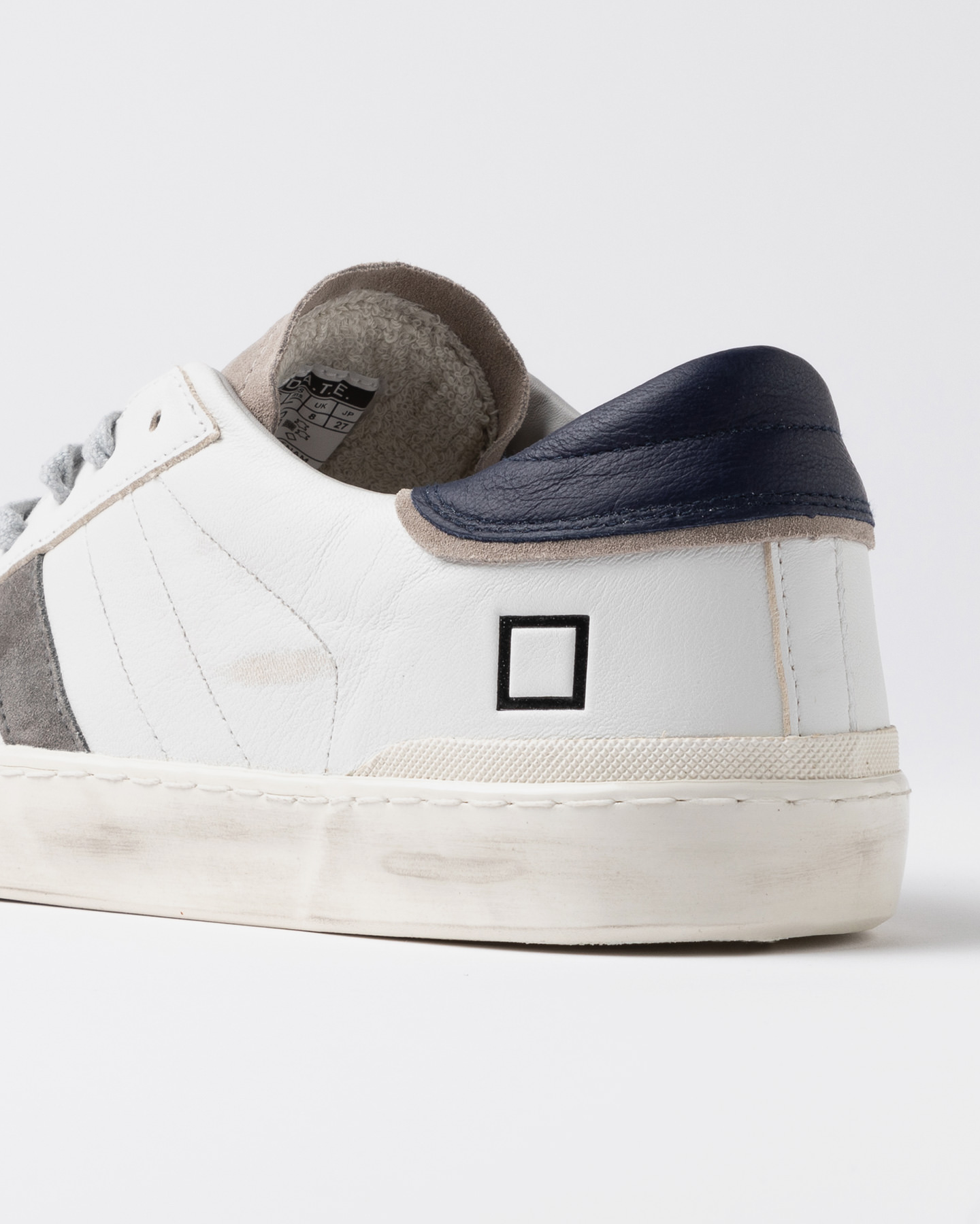 D.A.T.E. Sneakers HILL LOW SCRATCH WHITE-BLUE | Date shoes