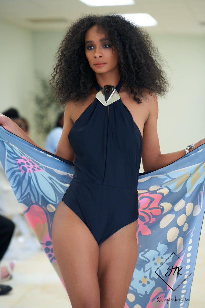 Jewel Neck One-Piece Swimwear by S-Mode - Dakota Stone Boutique