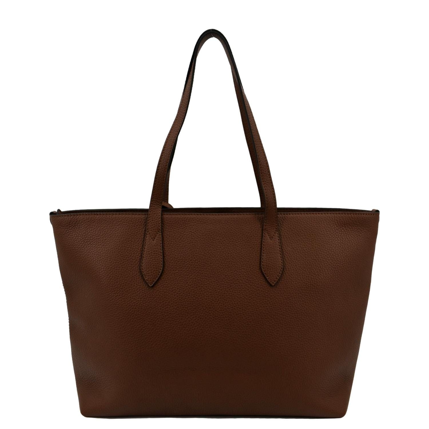 Burberry Logo Medium Embossed Leather Tote Bag in Tan