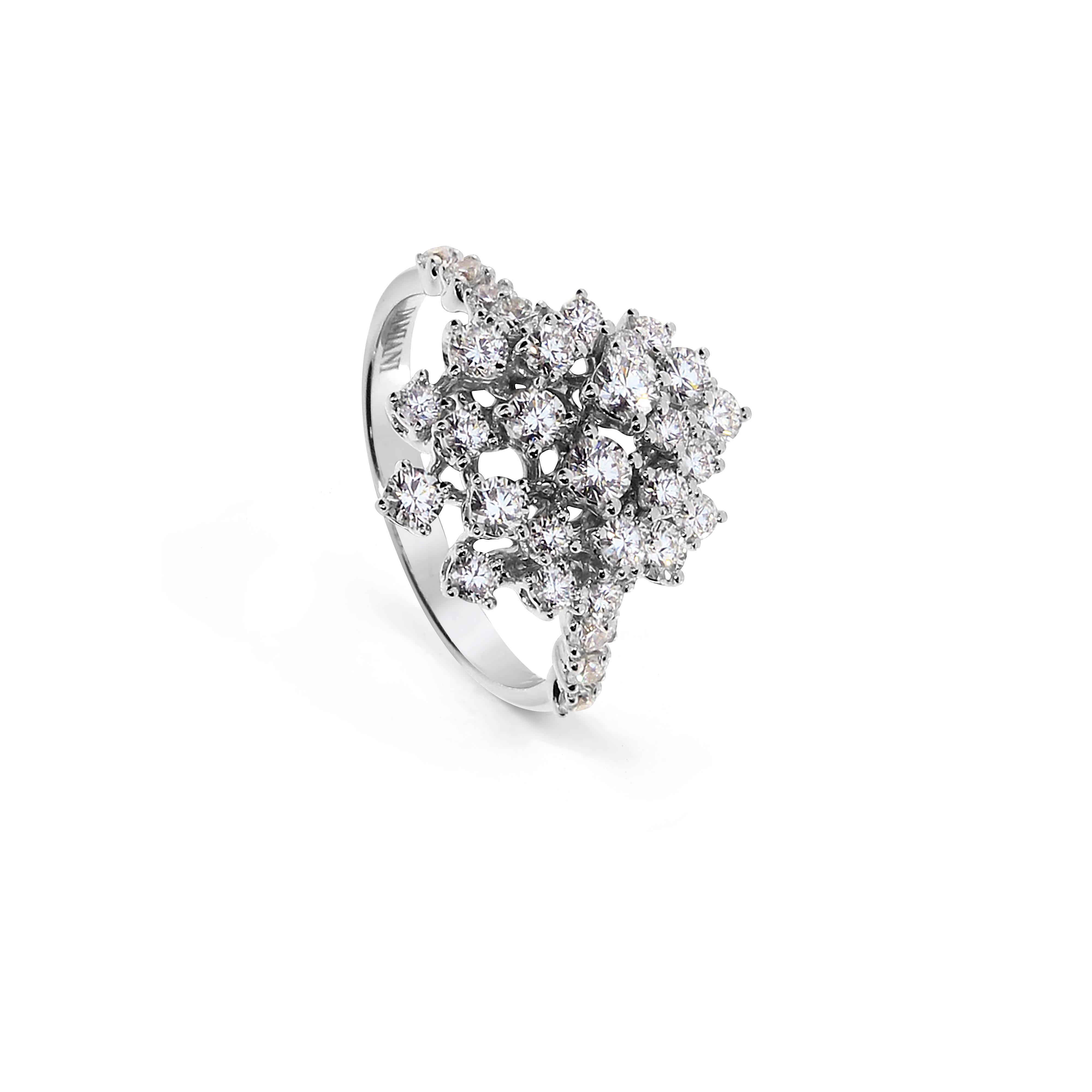 イエローゴールド、ダイヤモンド（複数）リング - Damiani MIMOSA
