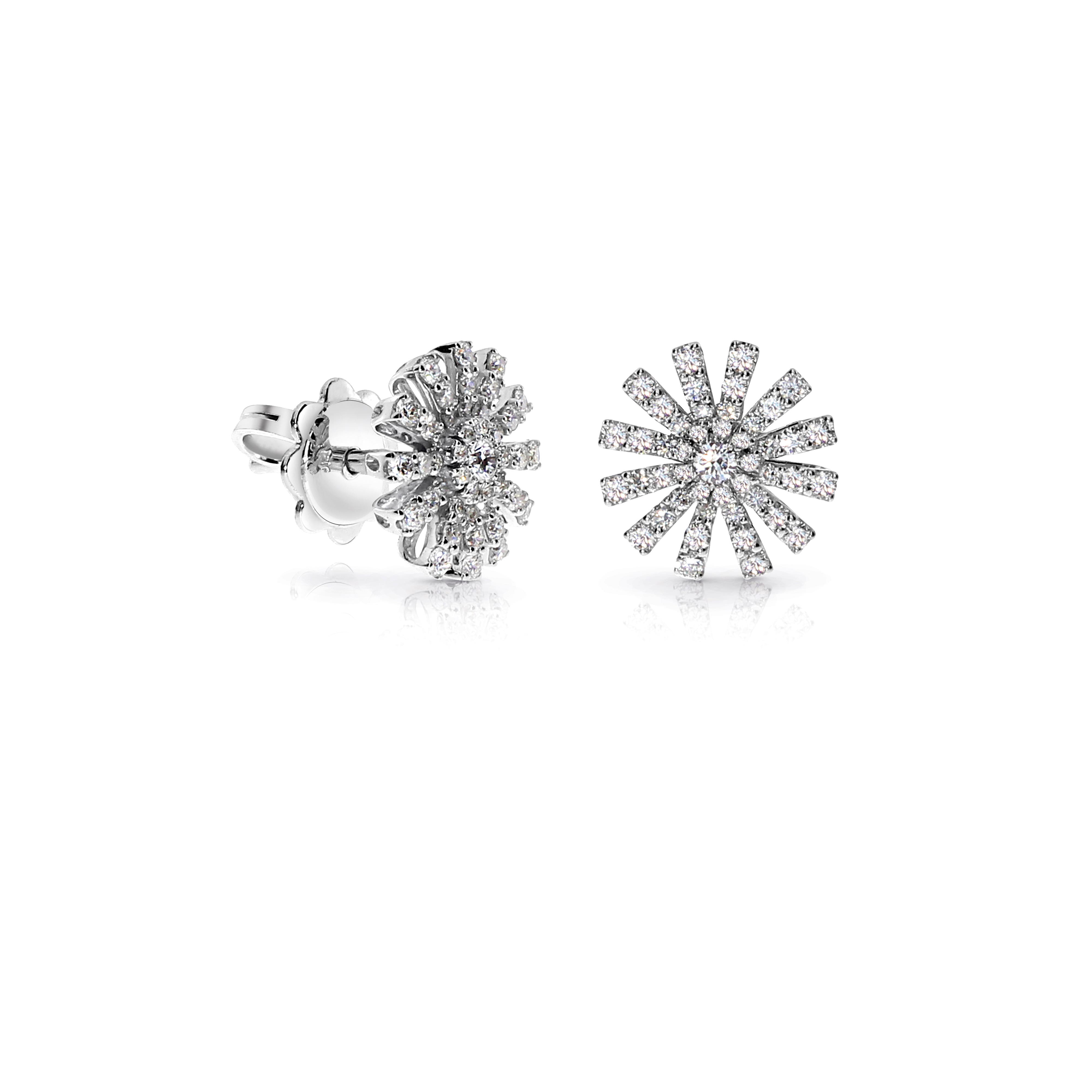 ホワイトゴールド、ダイヤモンド（複数）イヤリング 10mm - Damiani