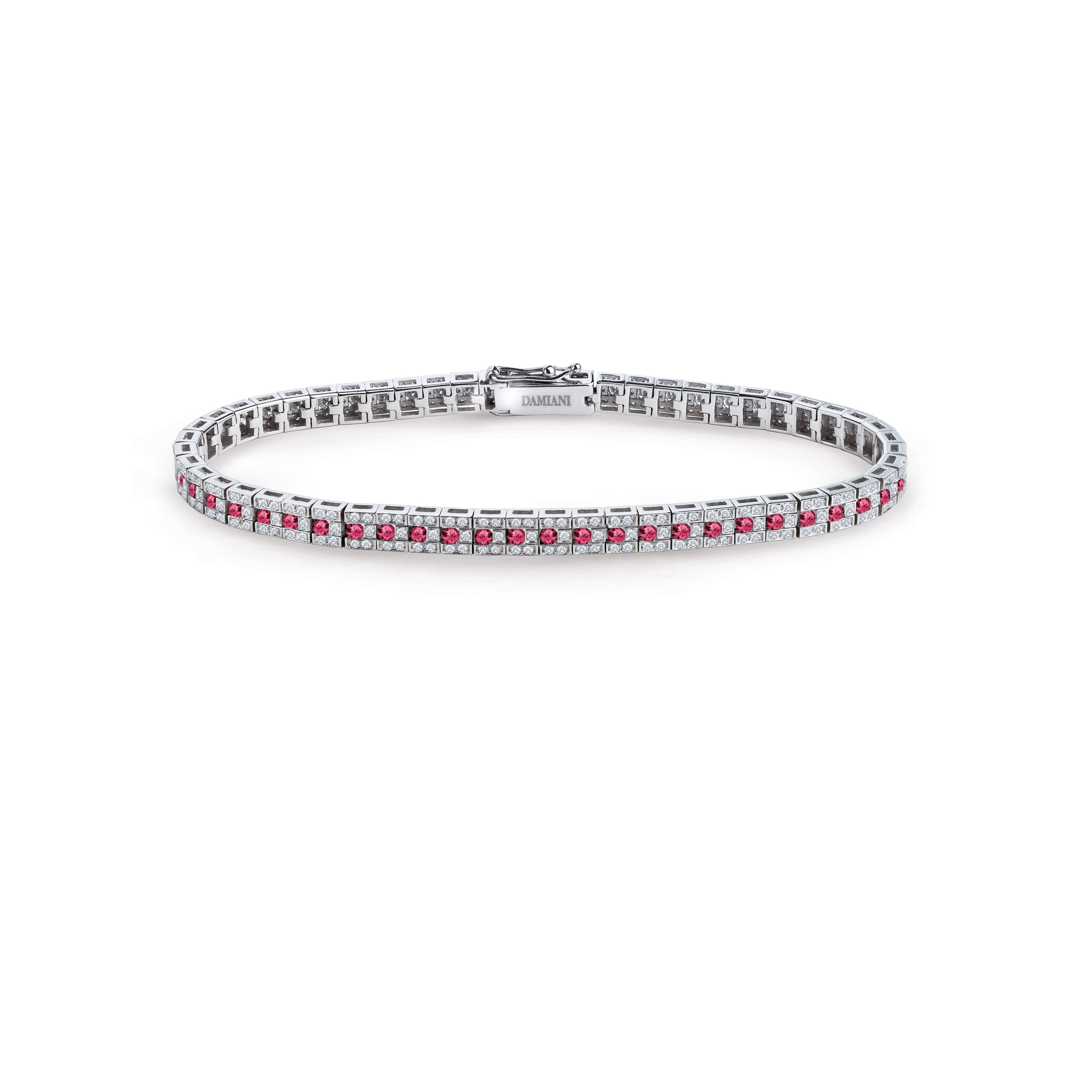 White gold, diamonds and sapphires bracelet | DAMIANI
