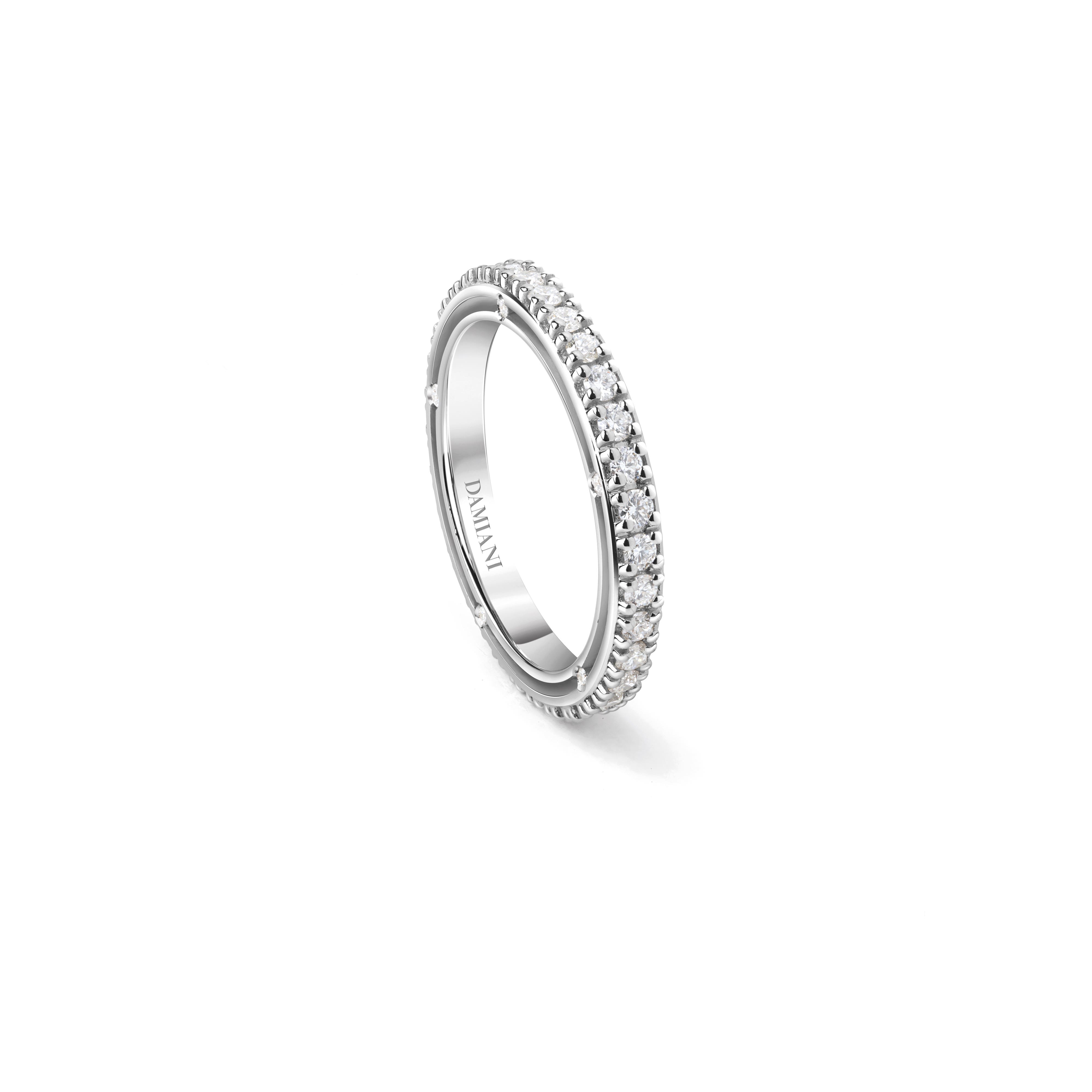 ホワイトゴールド、ダイヤモンド（複数）リング - Damiani D.SIDE