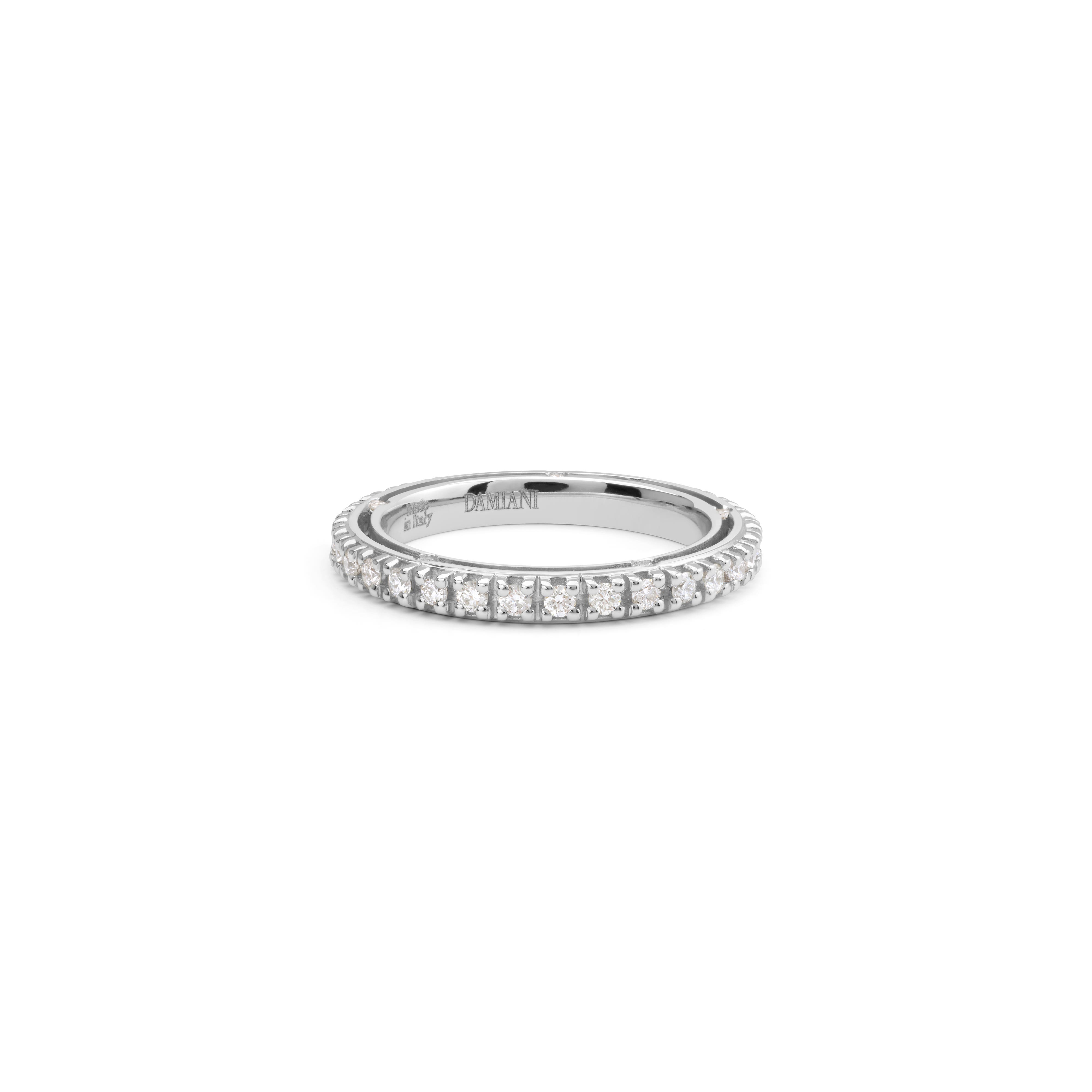 ホワイトゴールド、ダイヤモンド（複数）リング - Damiani D.SIDE
