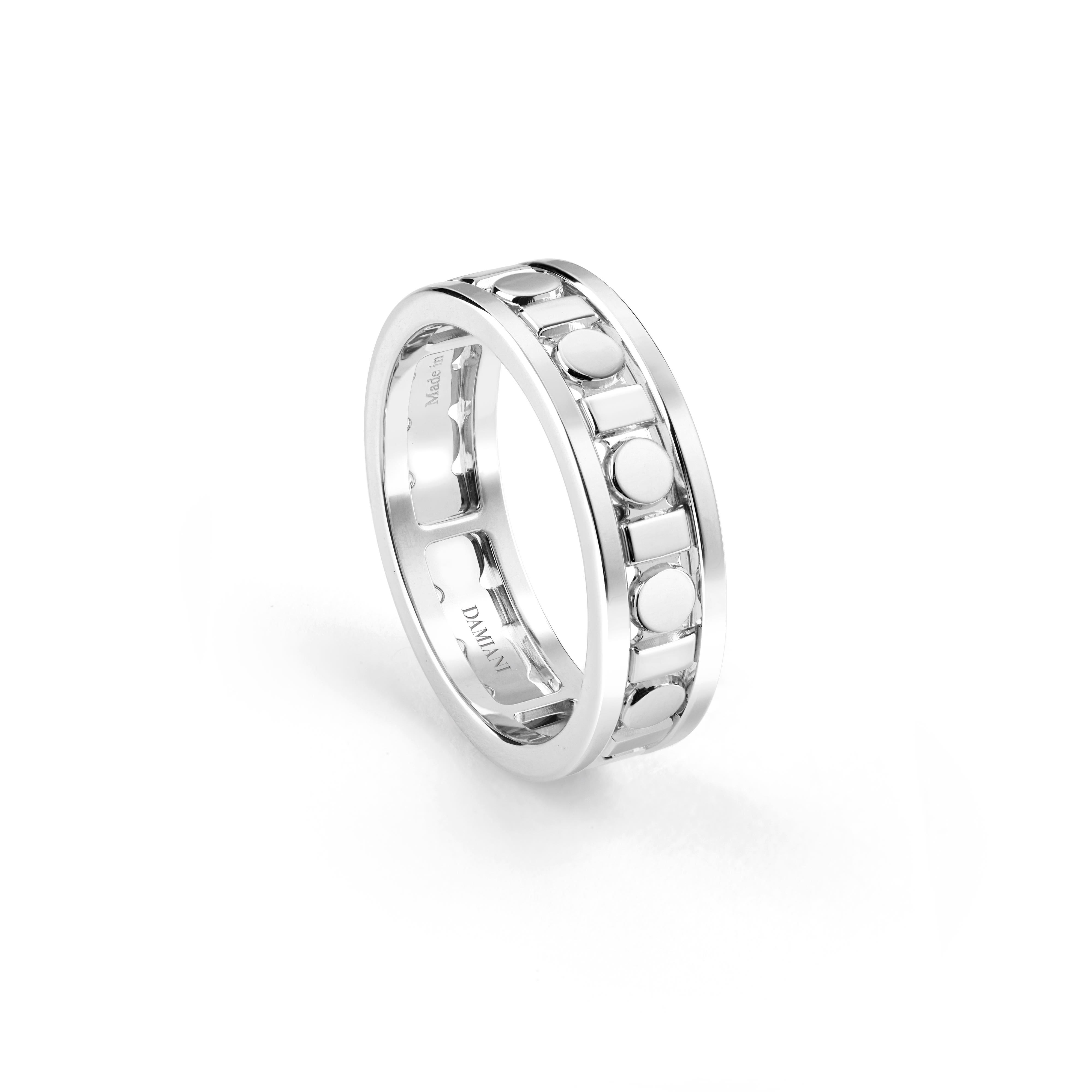 ホワイトゴールド、リング、5,7 mm. - Damiani BELLE ÉPOQUE REEL