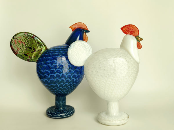Kieku large vintage bird Oiva Toikka design glass Nuutajärvi (In