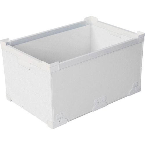 プラダン折畳み FNSコンテナ 75L(SWコーナー)ホワイト 79500-FNS75L-WH