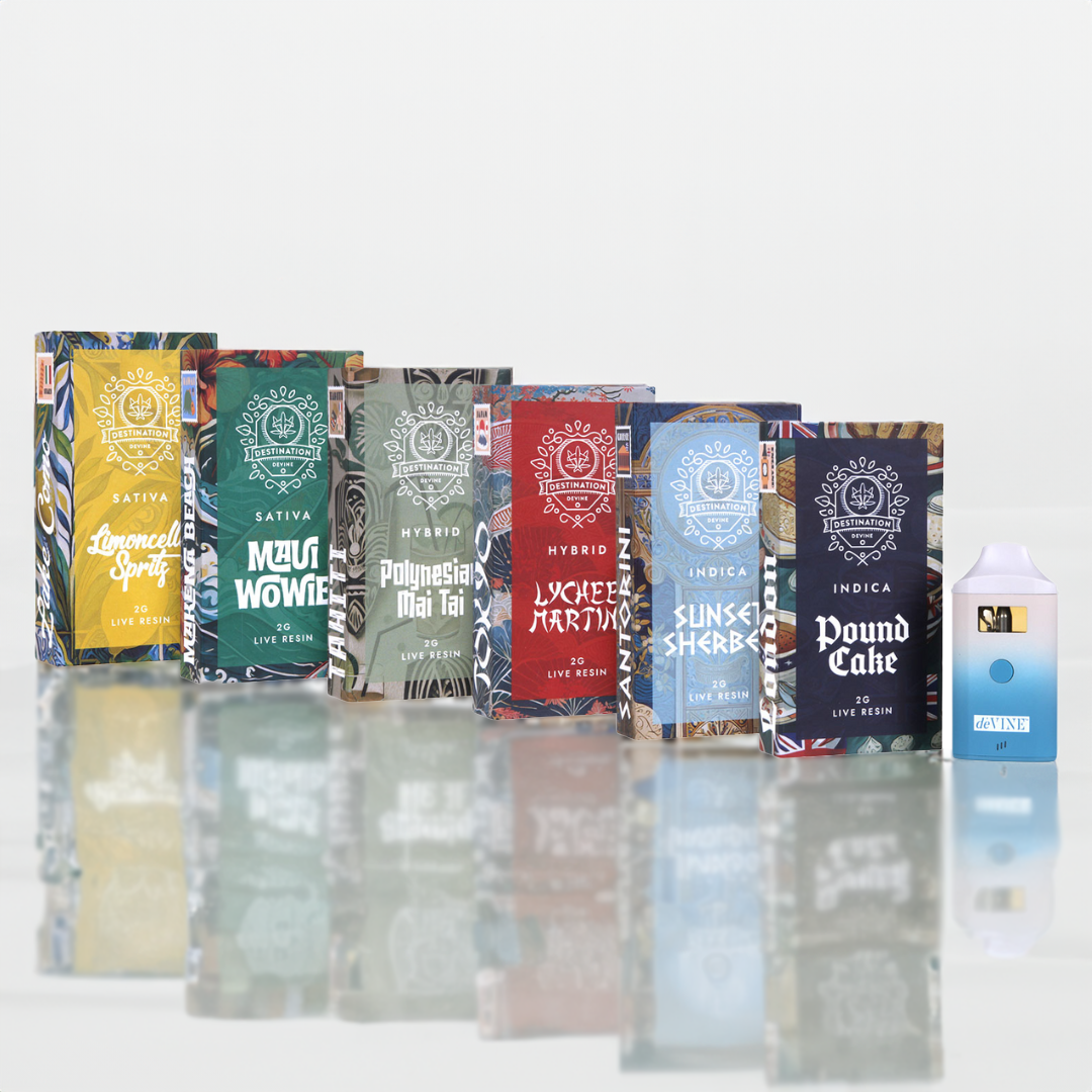 deVINE Live Resin THC Disposable Vape | Premium Destinations Flavors