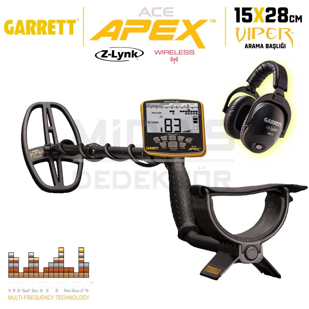 GARRETT Ace Apex Z-Lynk Kablosuz Kulaklıklı