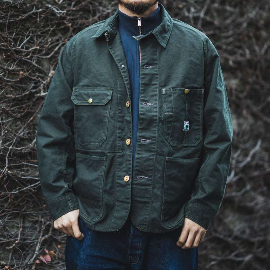 TCB 13.5oz Cat Head Jacket Green Canvas