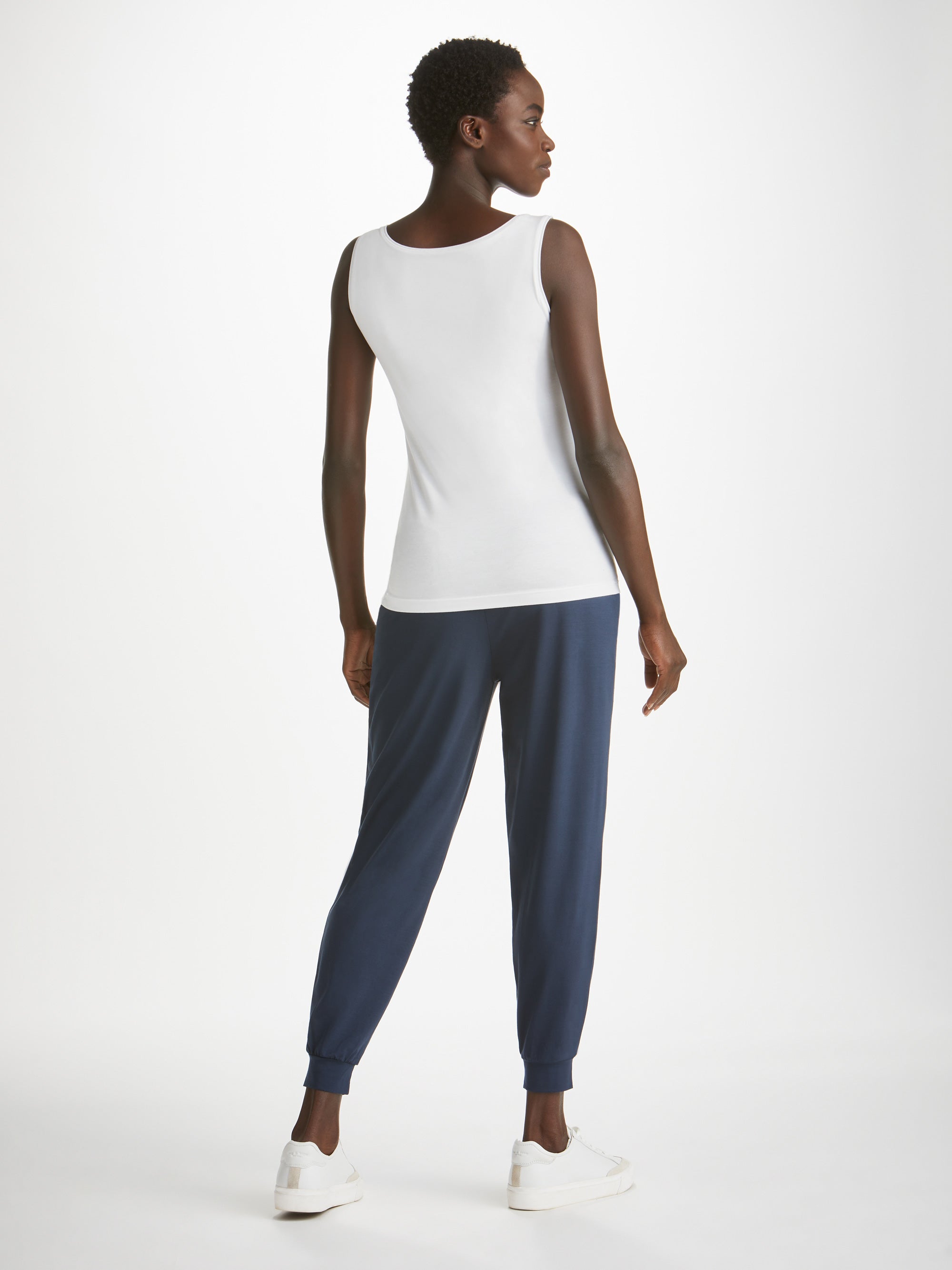 Women's White Micro Modal Stretch Support Vest | Derek Rose