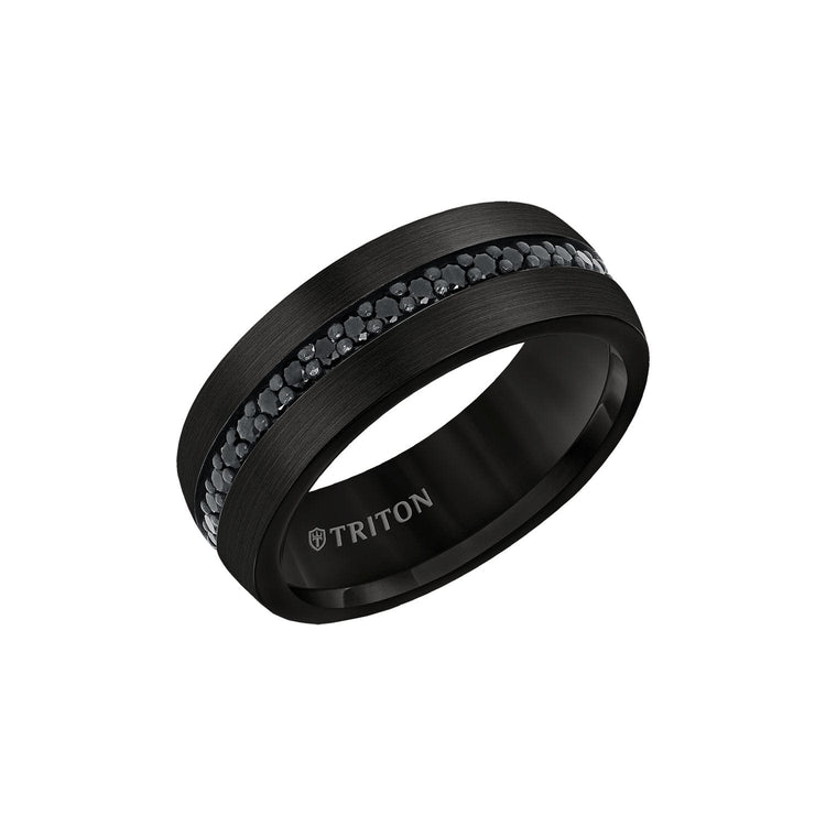 Black Sapphire Tungsten Band by Frederick Goldman | Diamond Cellar