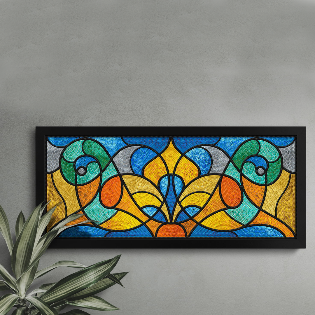 Stained Glass Study | Diamond Painting Kits Abstract | Diamond