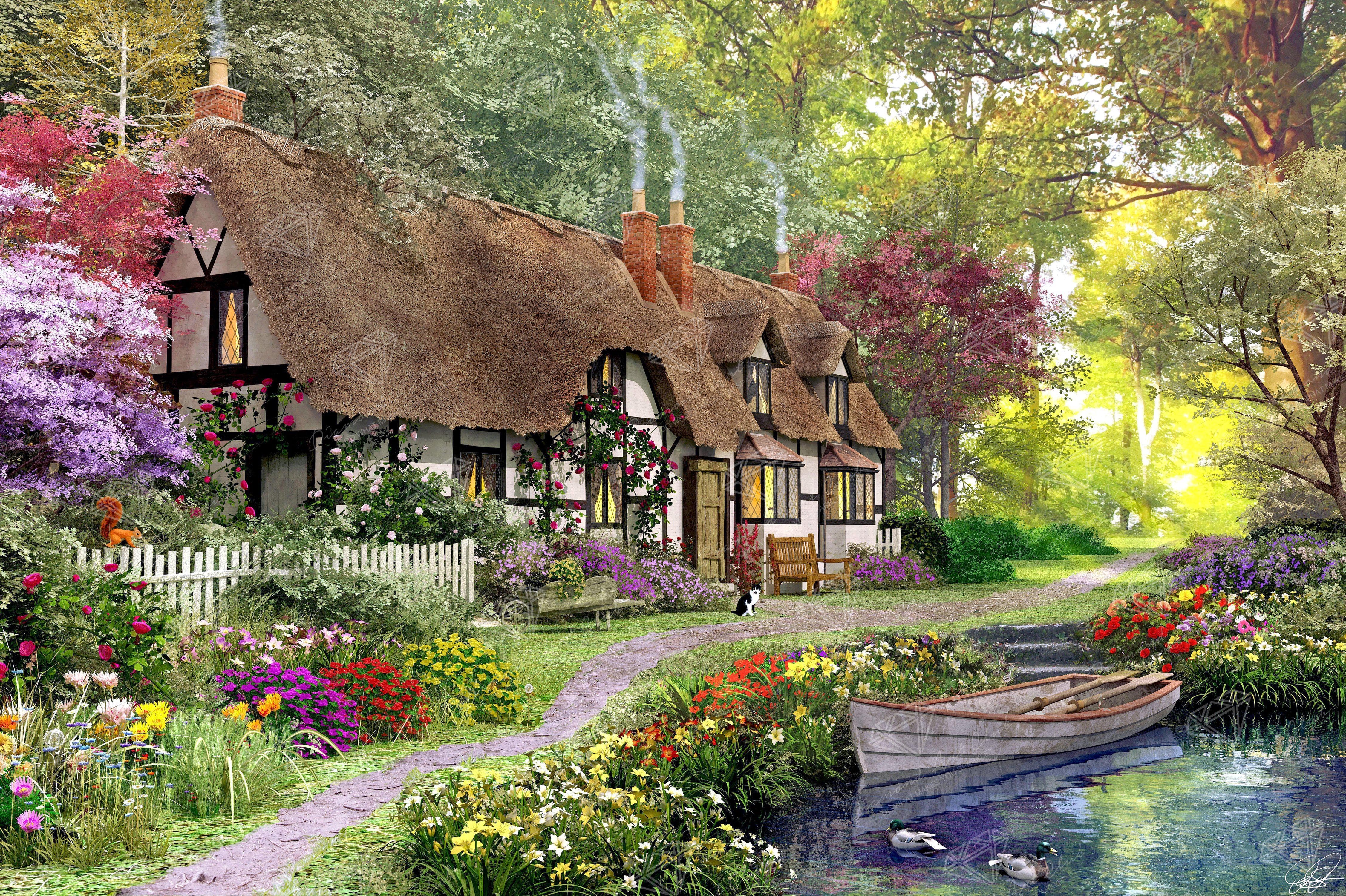 ダイヤモンドアートクラブ The Woodland Cottage Way The Woodland