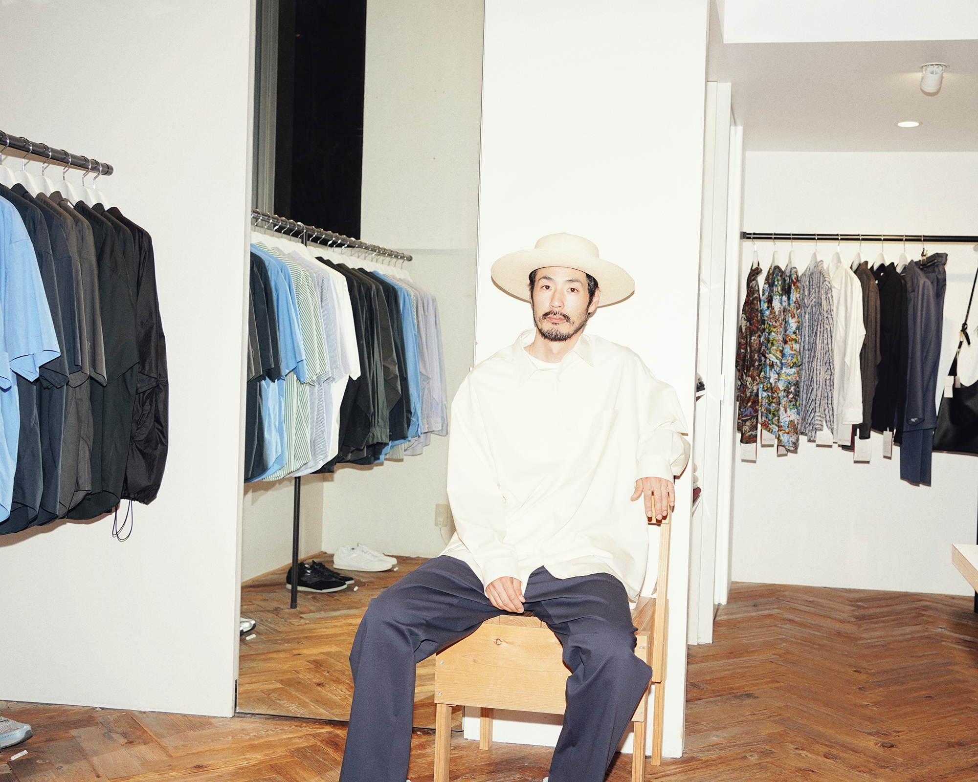 Fine Wool Tropical Oversized Regular Collar Shirt | My Graphpaper
