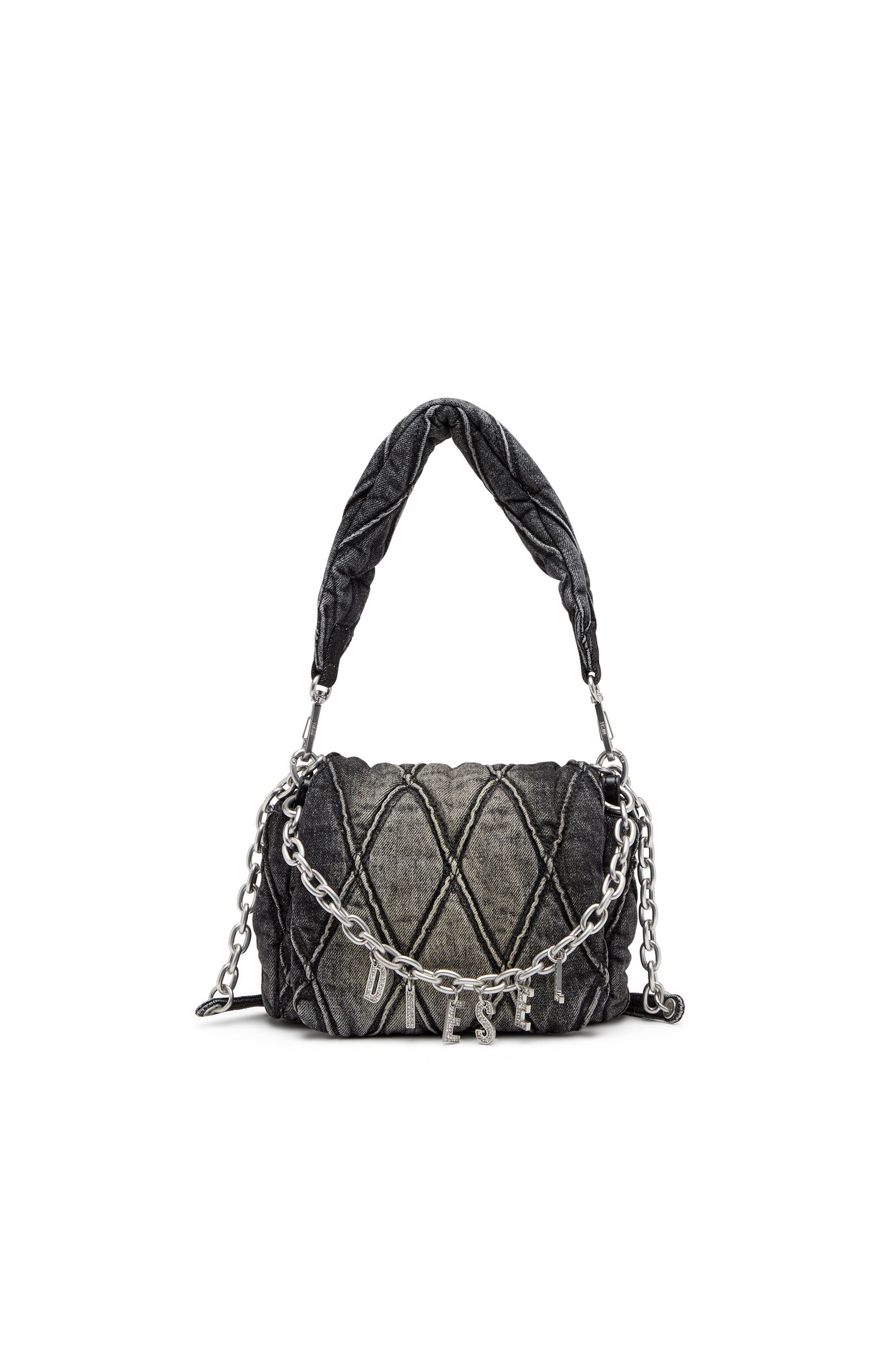 CHARM-D SHOULDER S Charm-D S-Small shoulder bag in quilted denim