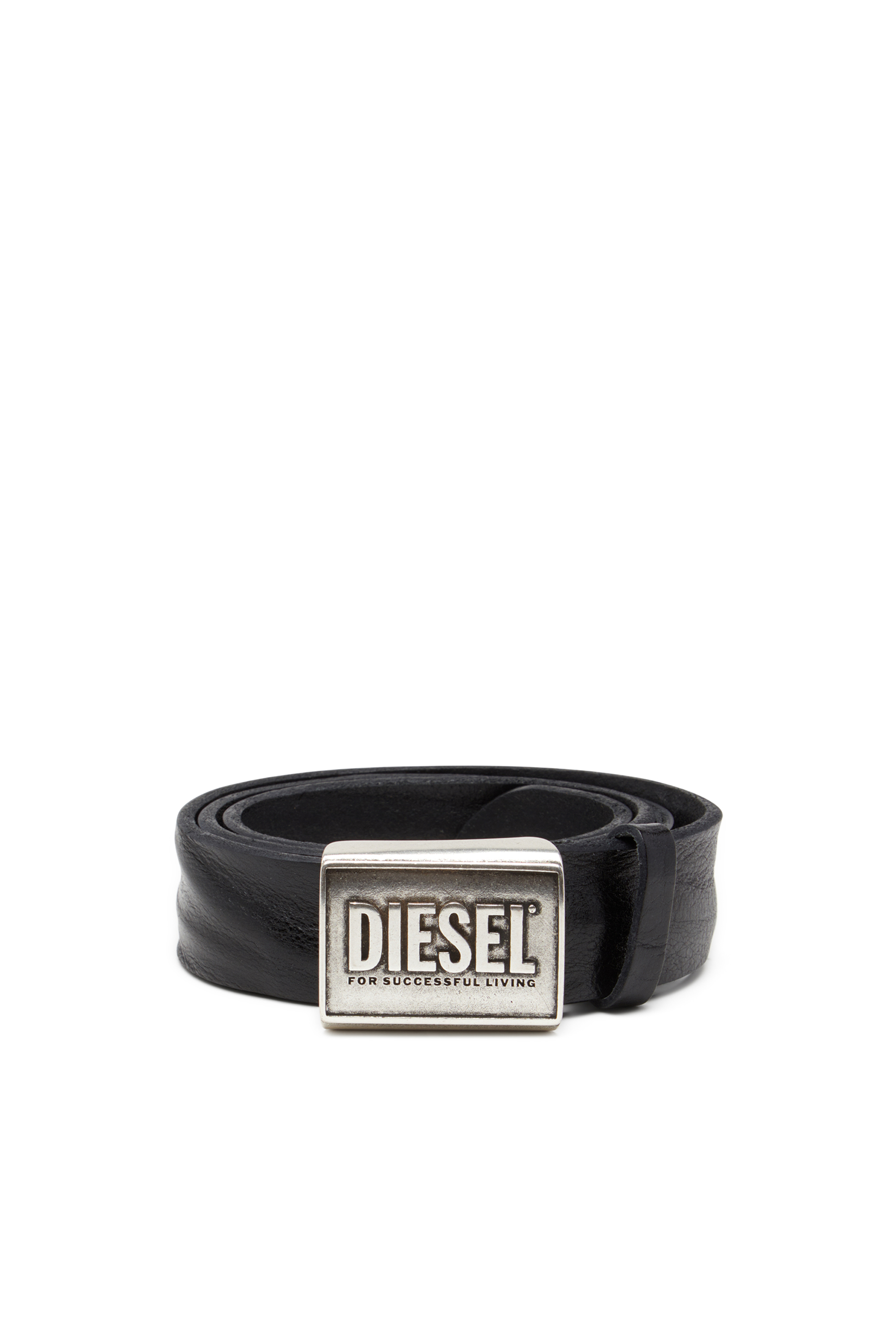 B-METAL BISCOTTO レザーベルト｜ブラック｜メンズ｜DIESEL