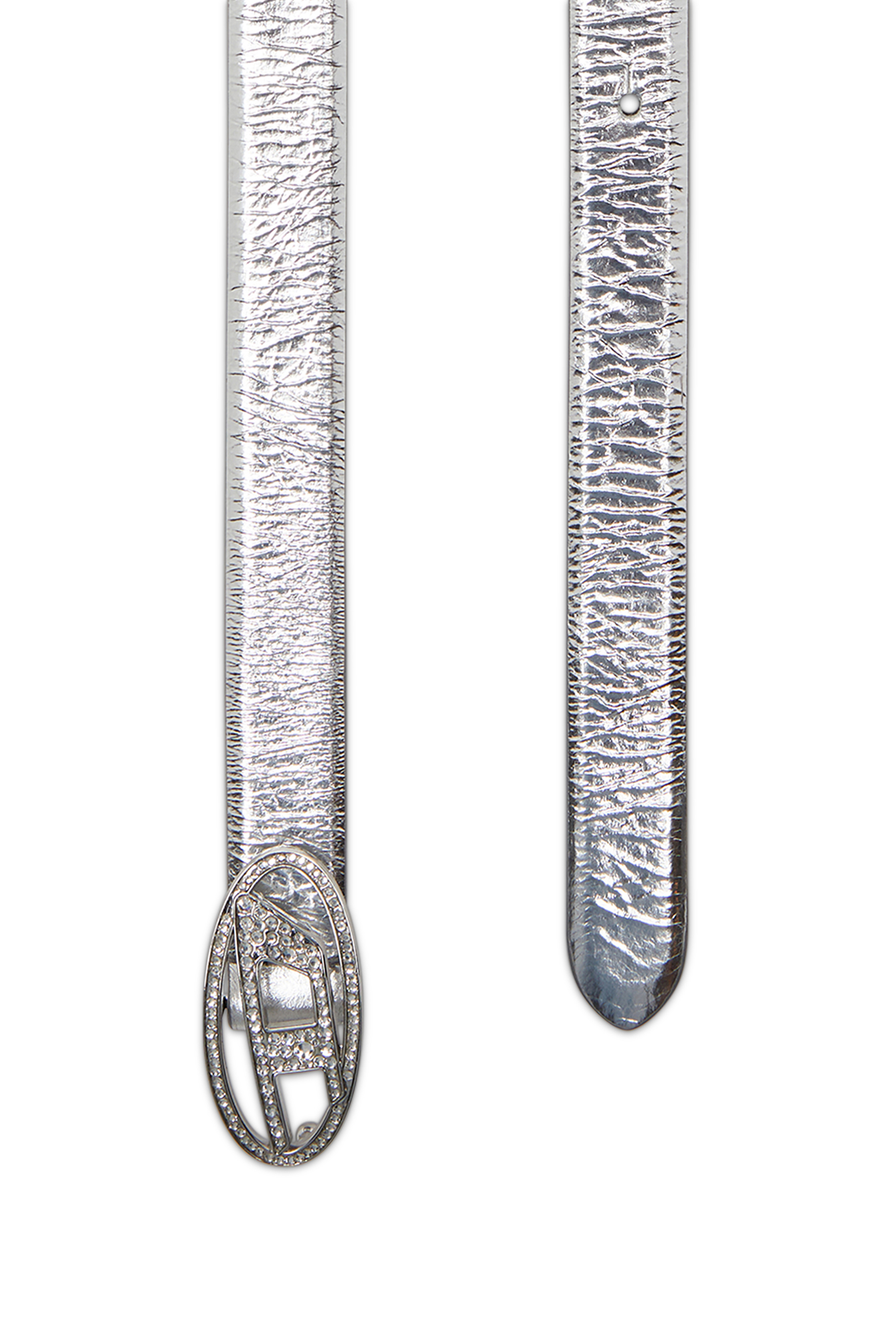 B-1DR STRASS 4cm Leather belt with crystal buckle｜ブラック