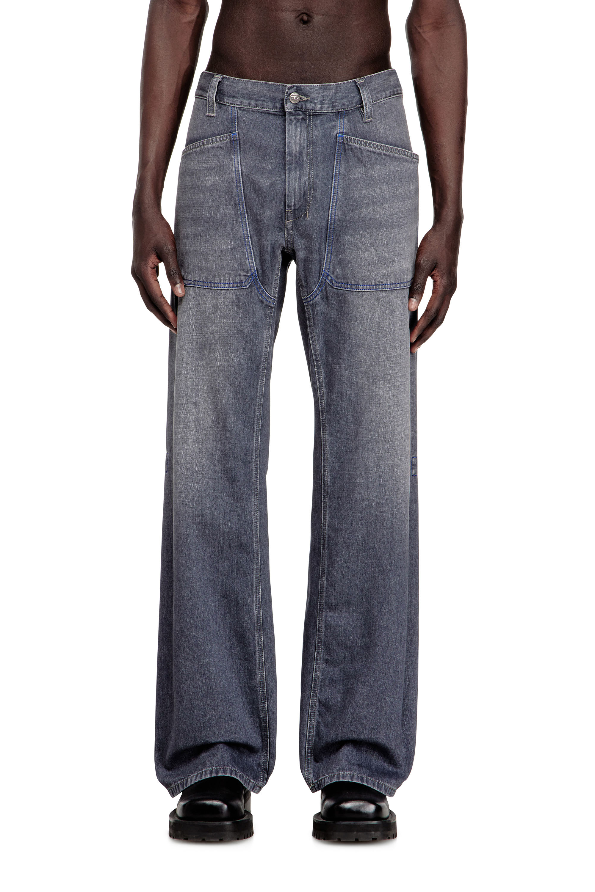 Relaxed Jeans - D-Zeta | ブラック/ ダークグレー | メンズ | DIESEL
