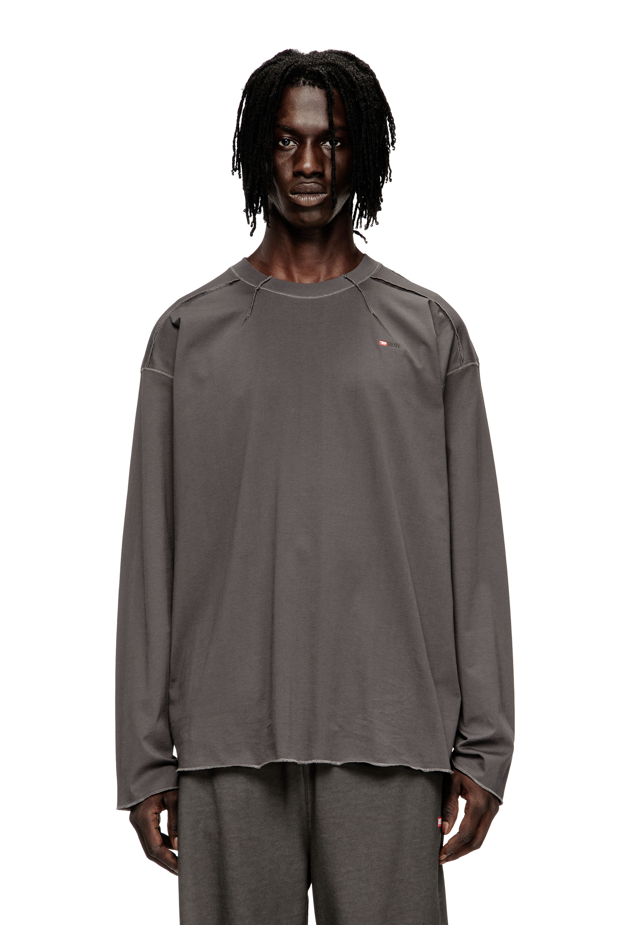 T-RAWGY 長袖Tシャツ｜グレー｜メンズ｜DIESEL
