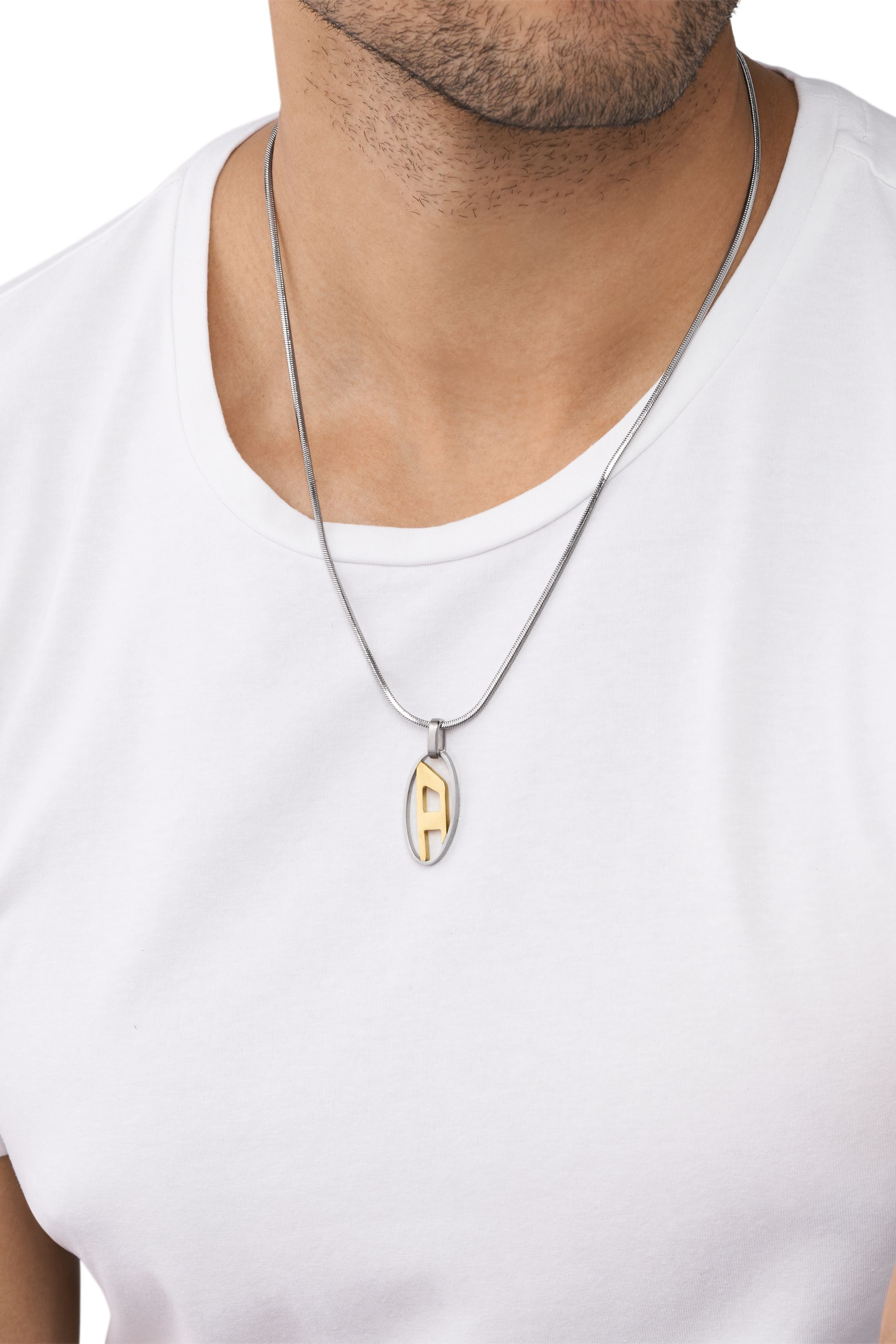 Diesel ドッグタグネックレスステンレススティール DX1455