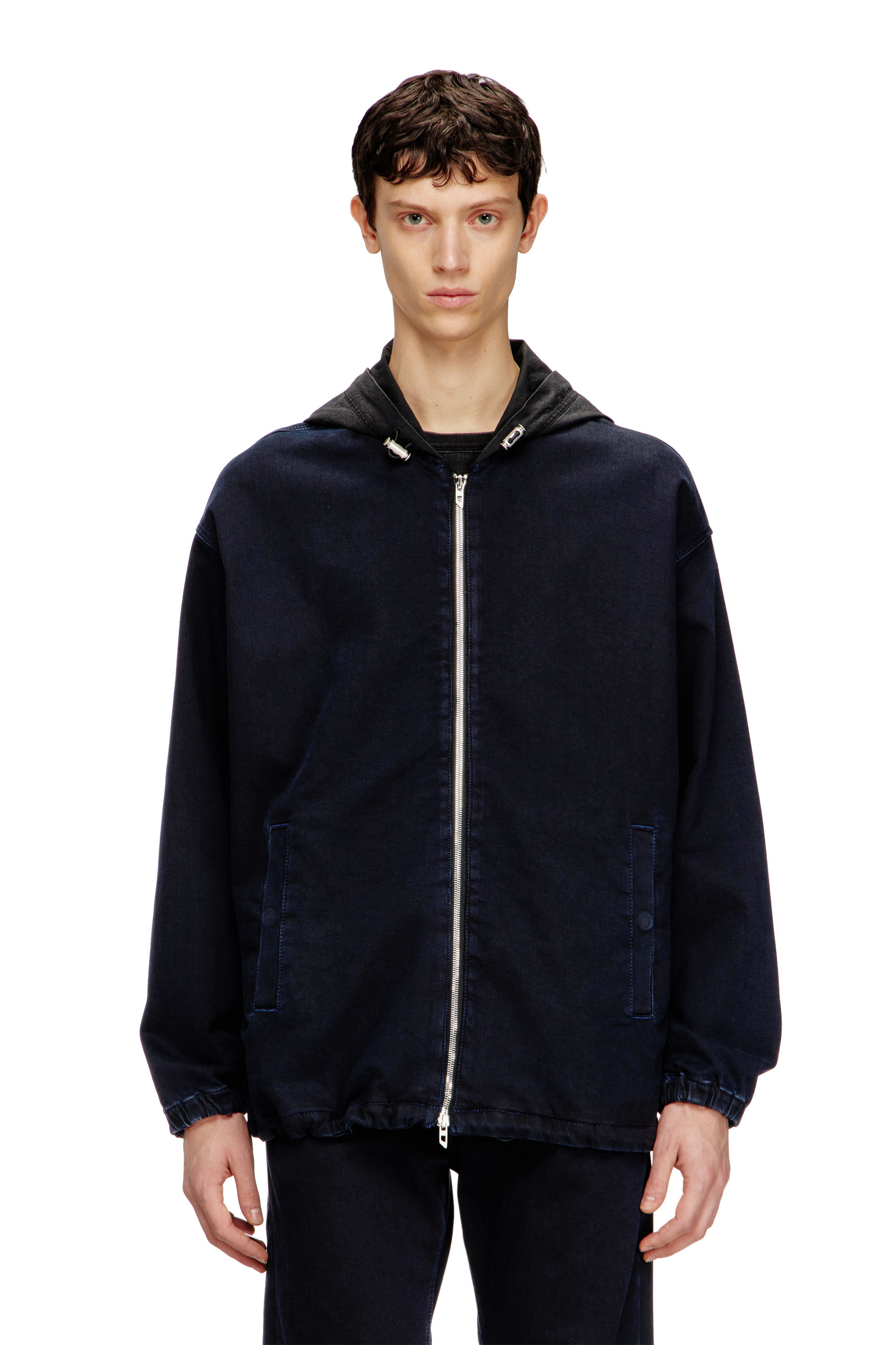 D-WYNNY JOGG Hooded jacket in printed bleach-effect JoggJeans