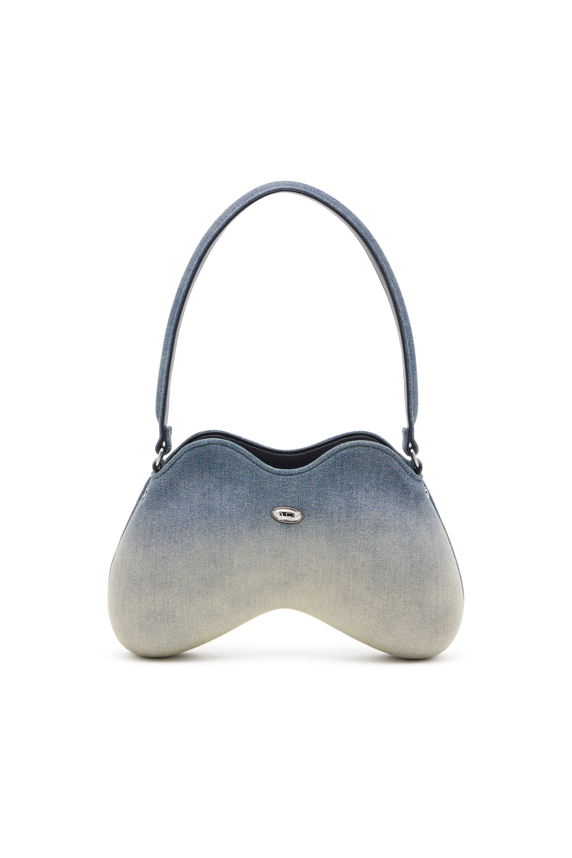DOUBLE-D SHOULDER Double-D-Shoulder bag in solarised denim｜ブルー