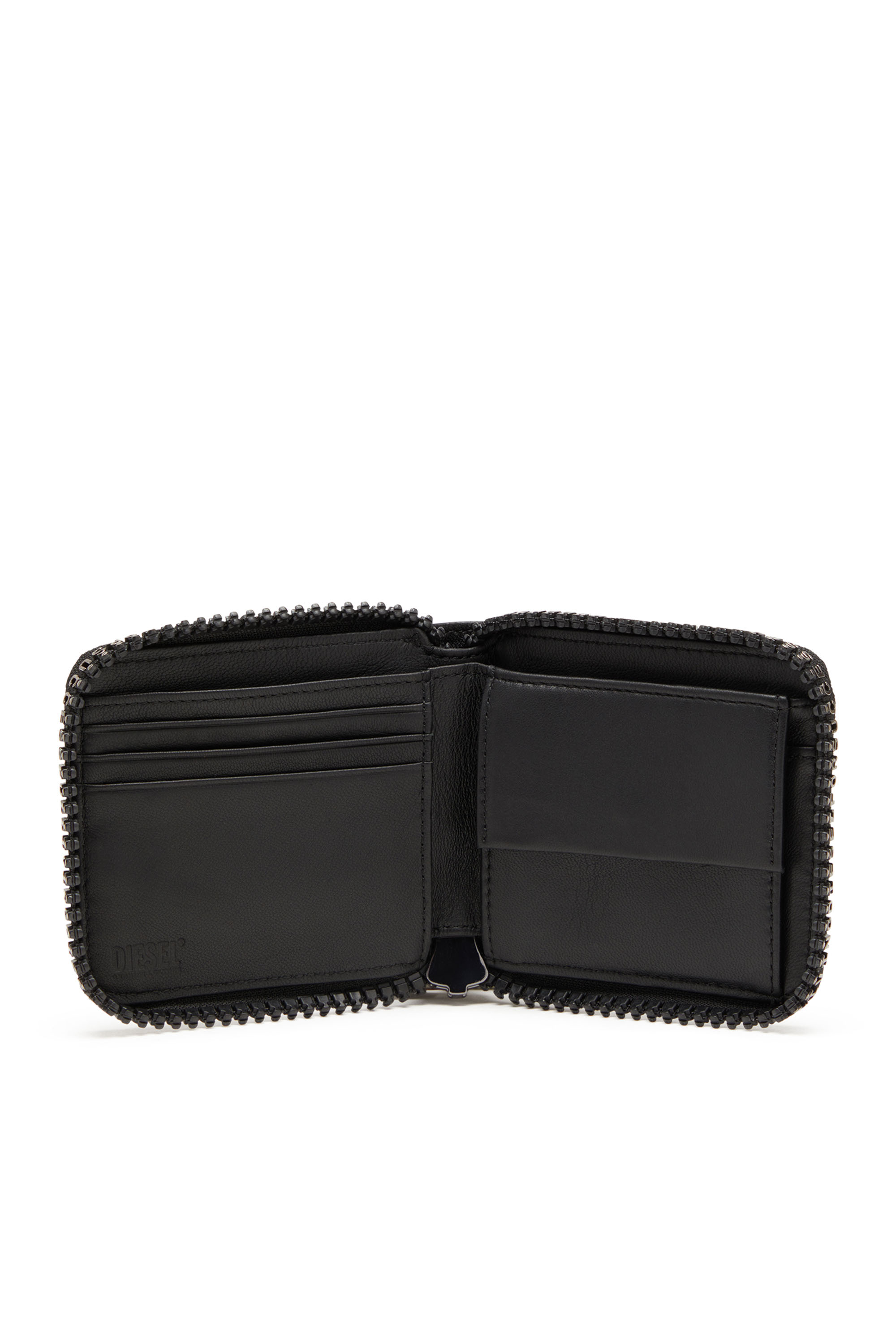ZIP-D BI-FOLD COIN ZIP XS Leather zip wallet with logo zip