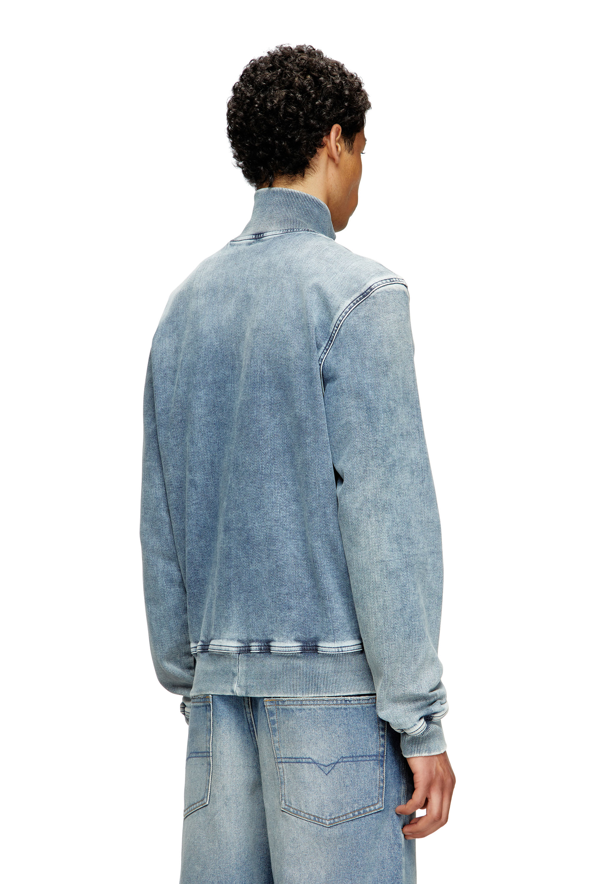 DE-GIRI-CROP JOGG Zipped hoodie in JoggJeans｜ブルー｜ウィメンズ