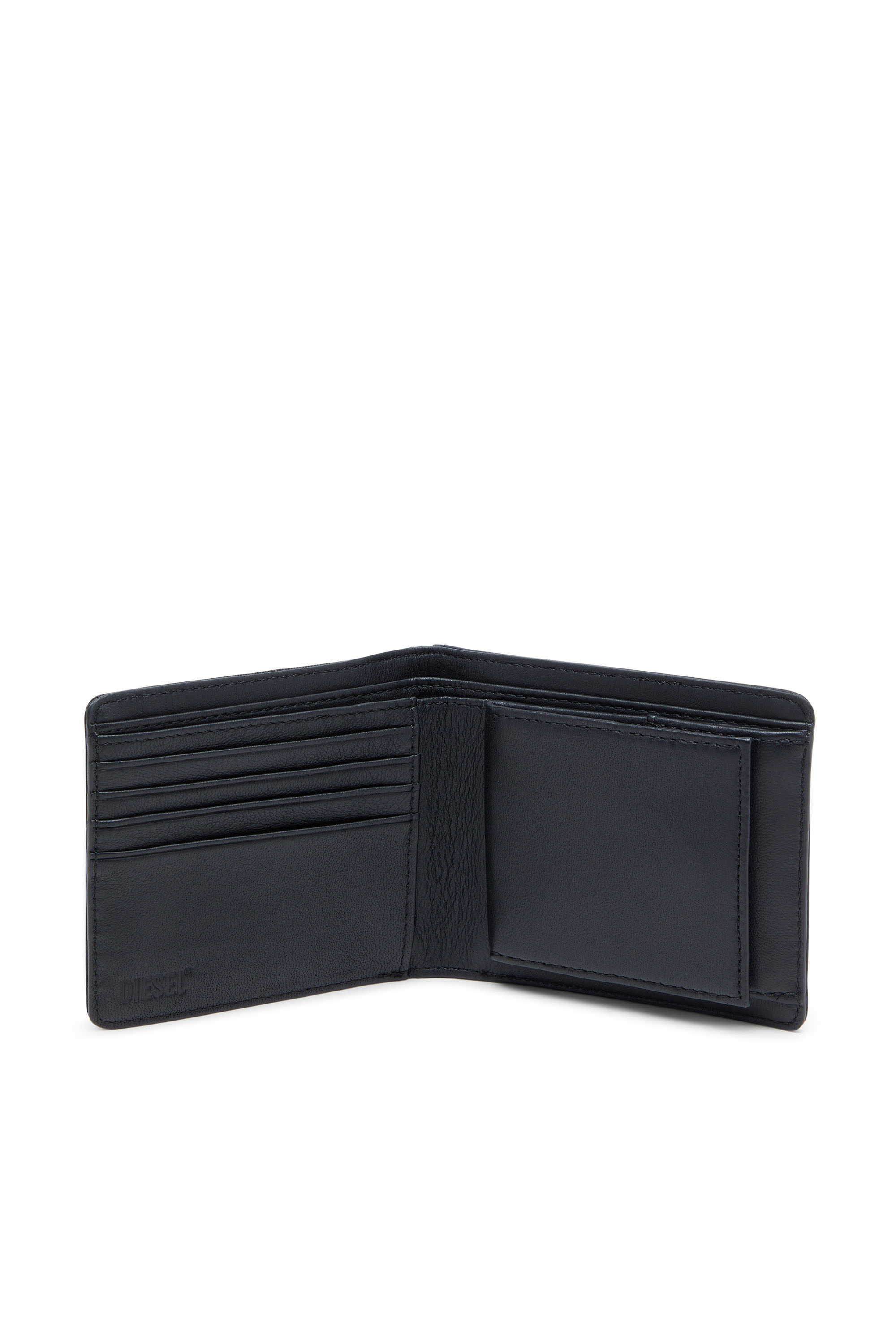 三つ折り財布 黒 biscotto tri fold coin 3d ｜ディーゼル公式