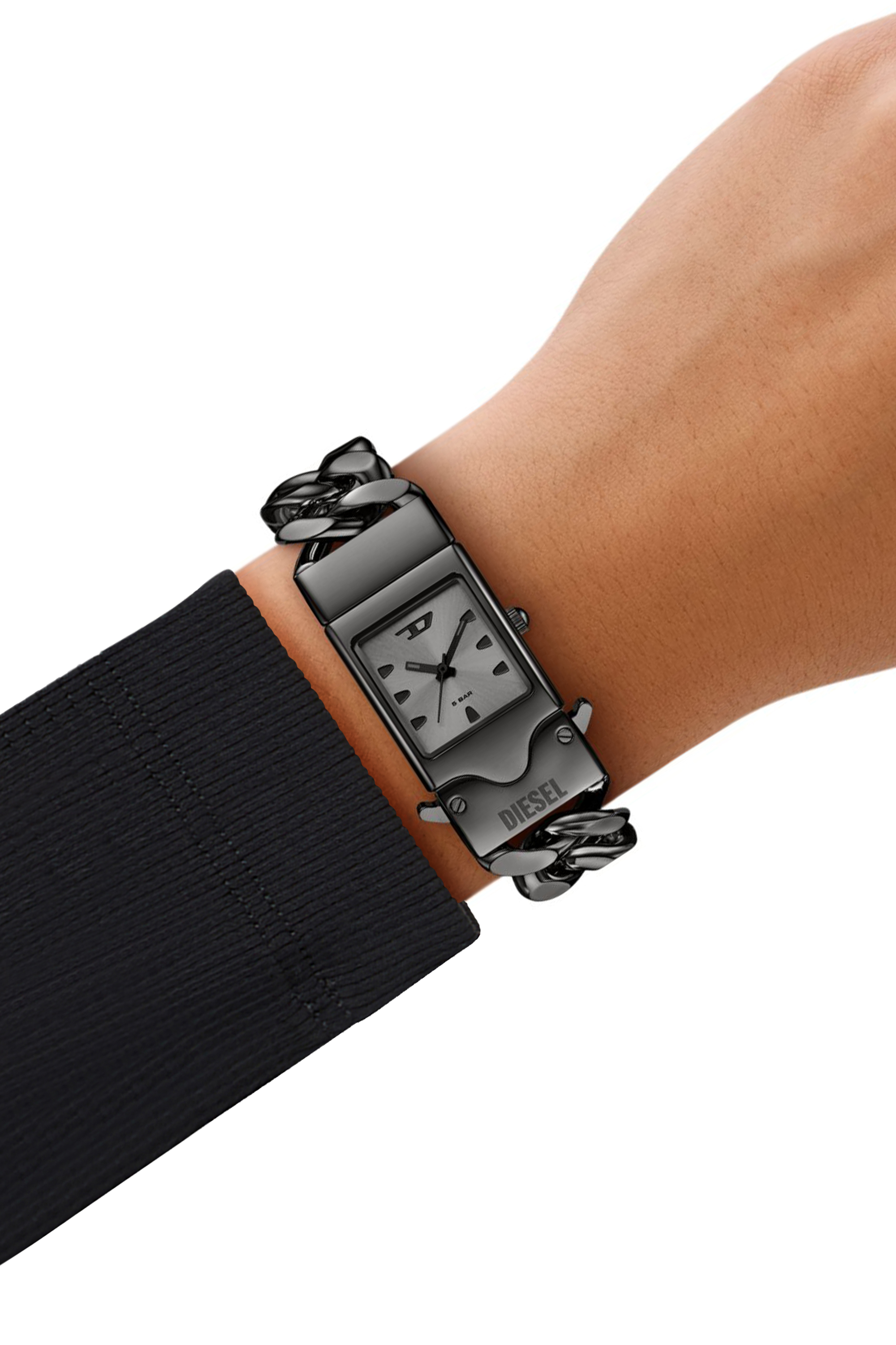 DZ5624 WATCH D-Era purple stainless steel ring watch｜ブルー