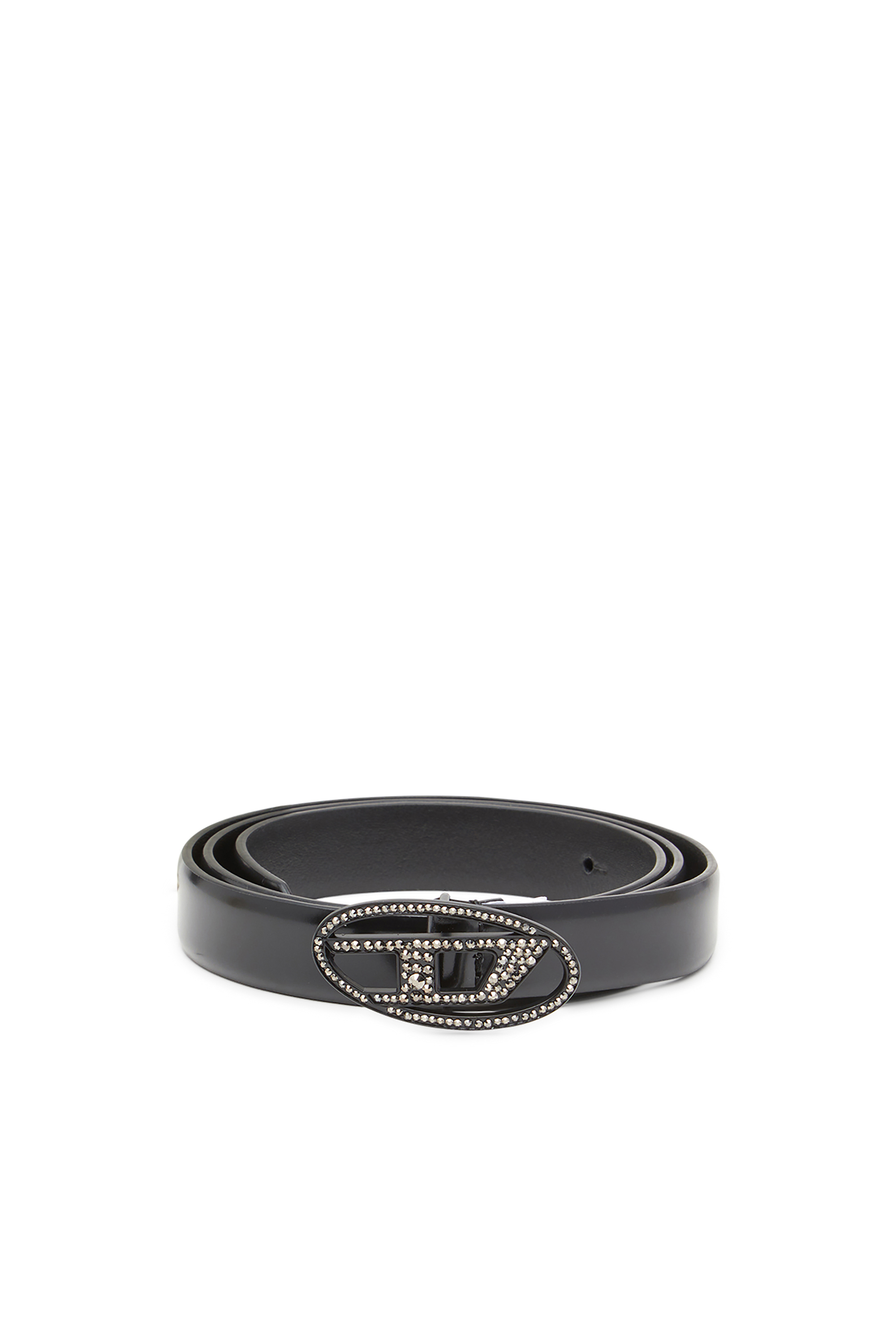 B-1DR-LAYER STRASS レザーベルト｜ブラック｜ウィメンズ｜DIESEL