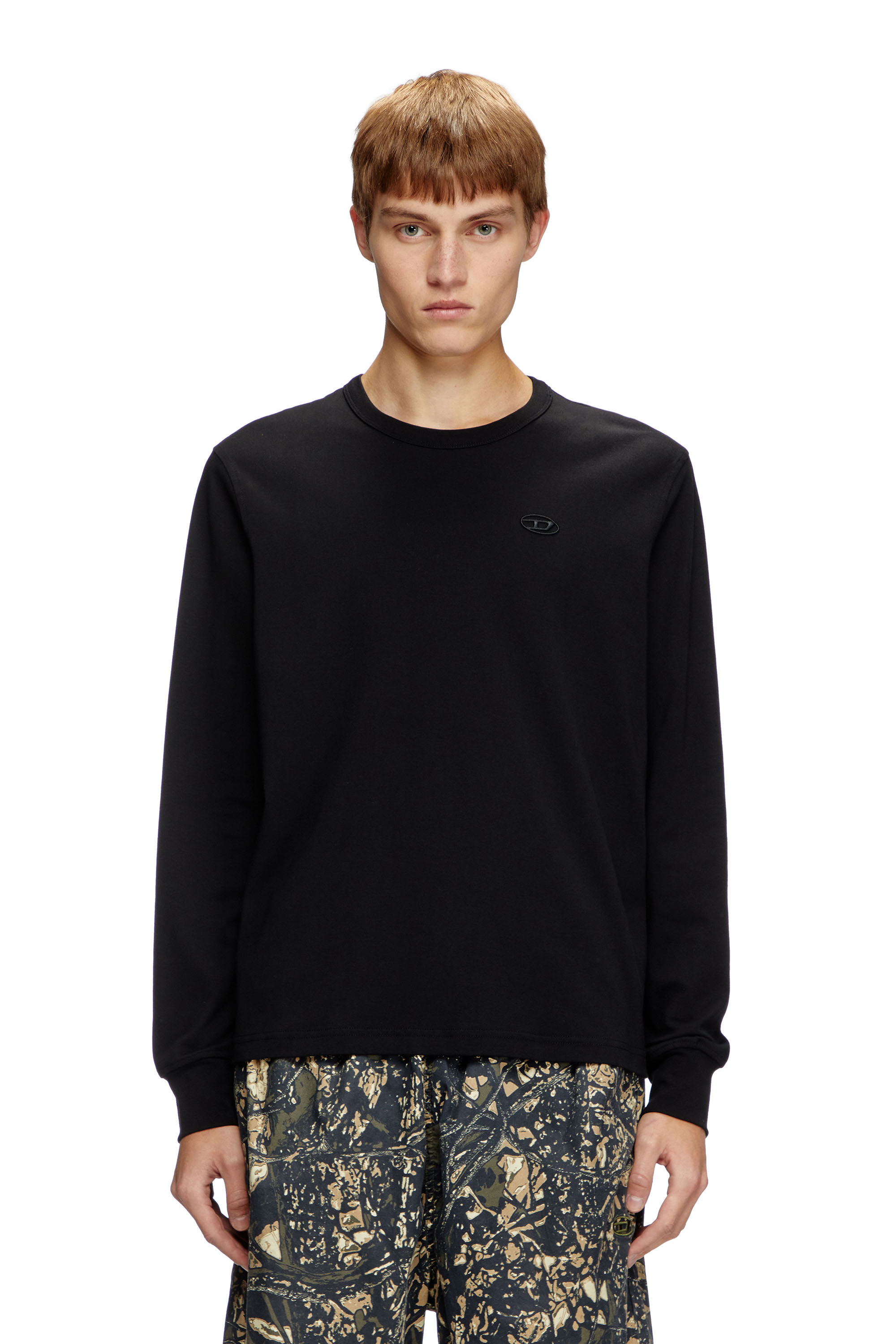 T-ADJUST-LS-SLITS-R17 長袖Tシャツ｜ブラック｜メンズ｜DIESEL