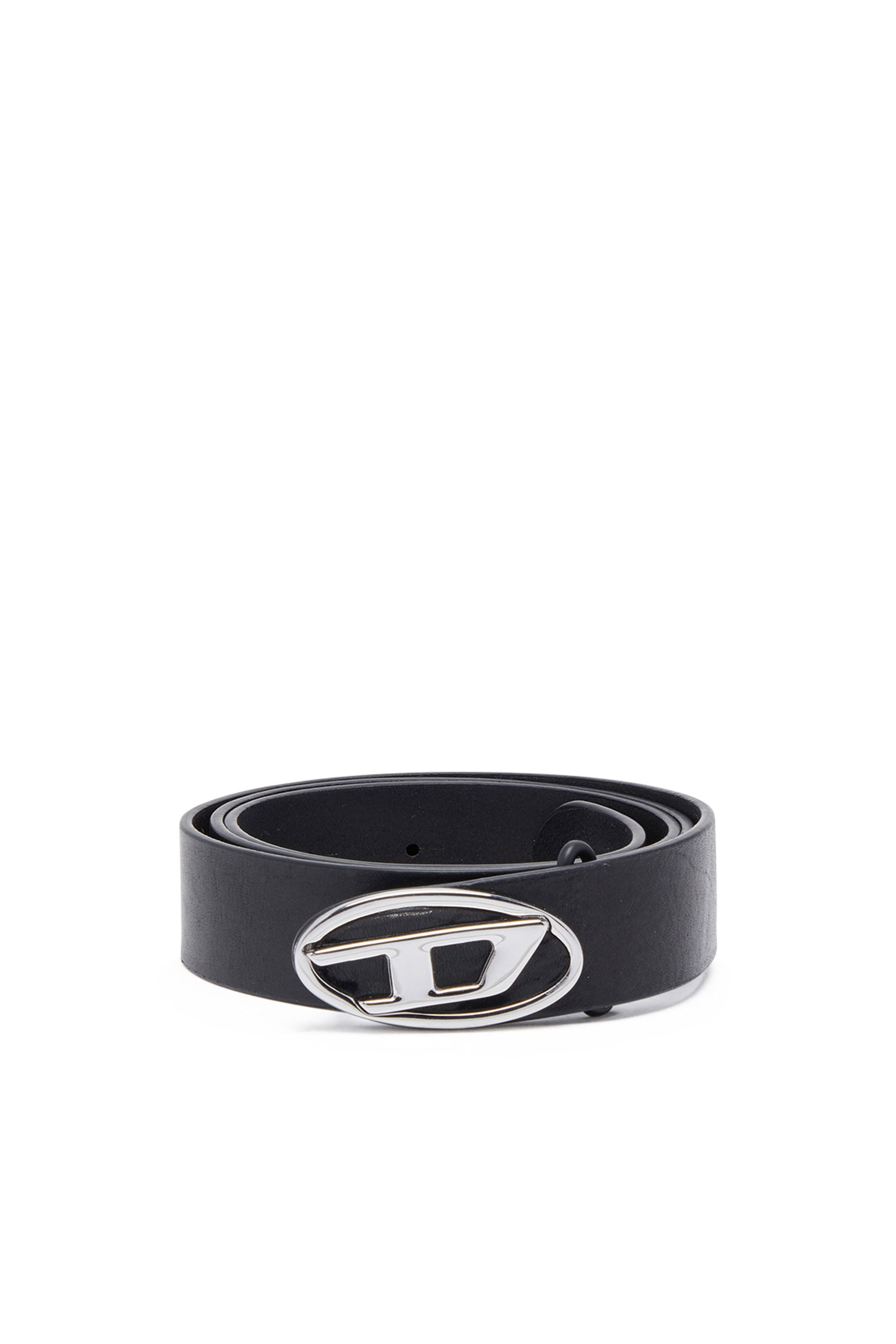 B-1DR-LAYER 2.9cm leather belt with oval d logo｜ブラック｜メンズ