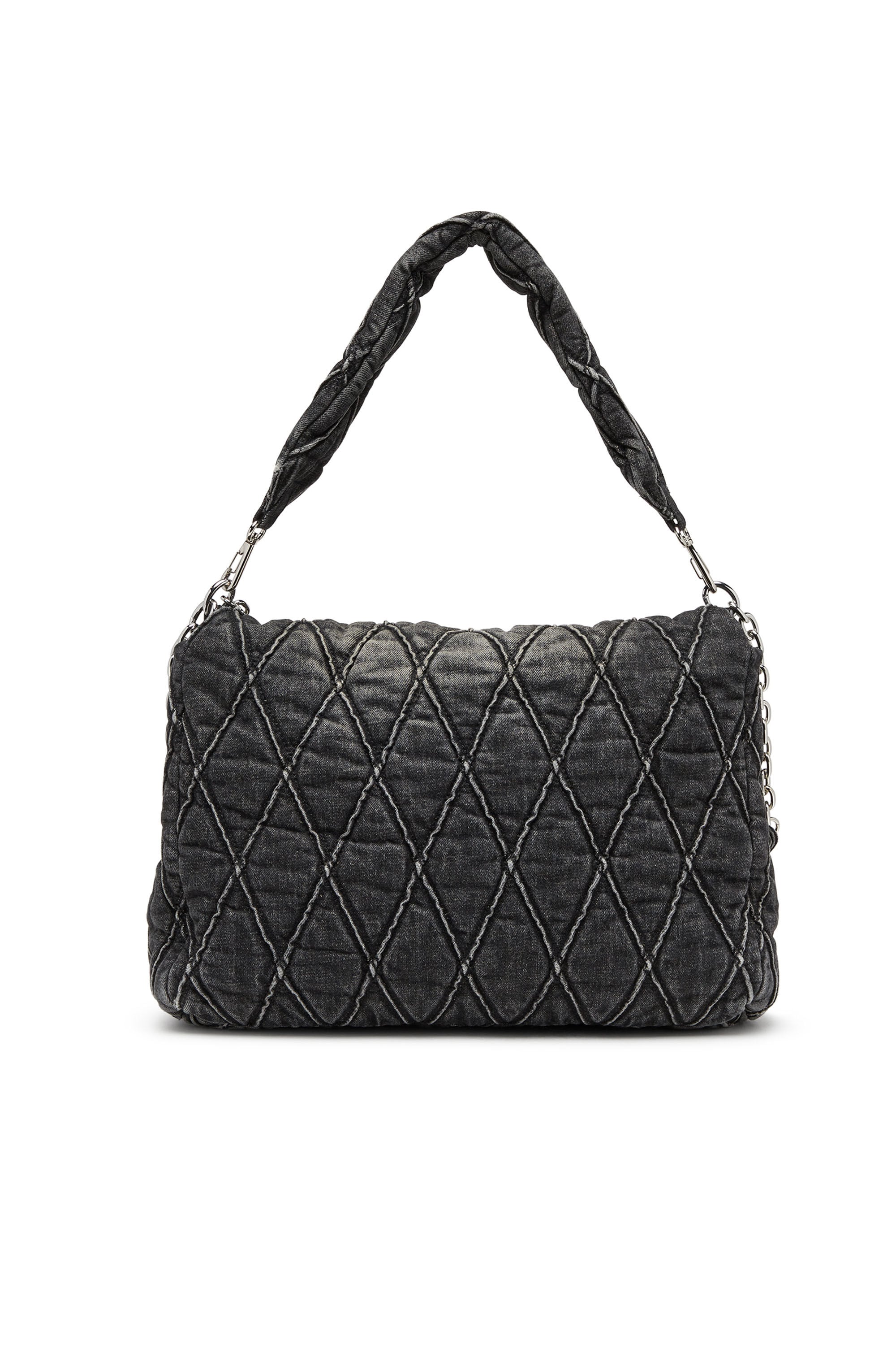 Diesel ウィメンズ バッグ Charm-D Shoulder L bag キルト デニム
