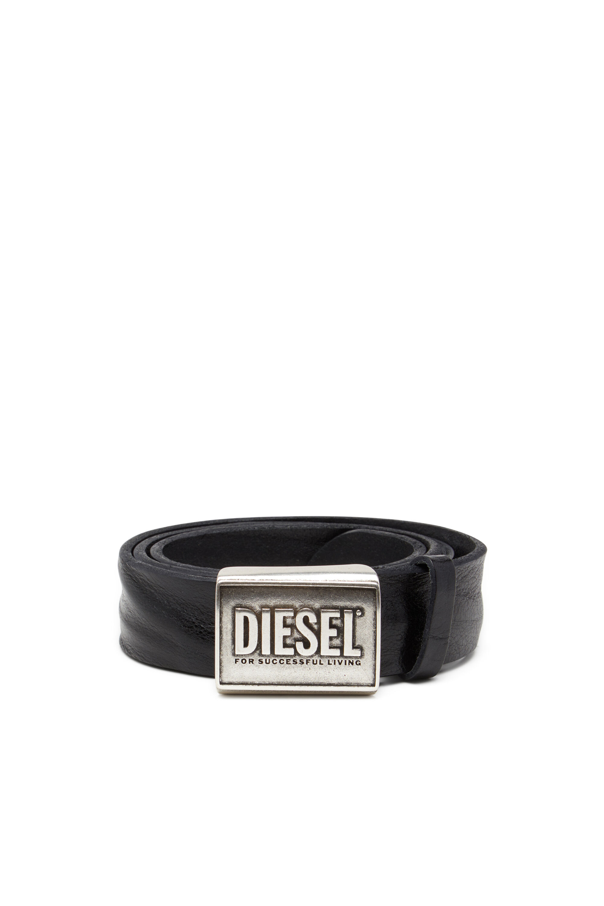 B-METAL BISCOTTO レザーベルト｜ブラック｜メンズ｜DIESEL